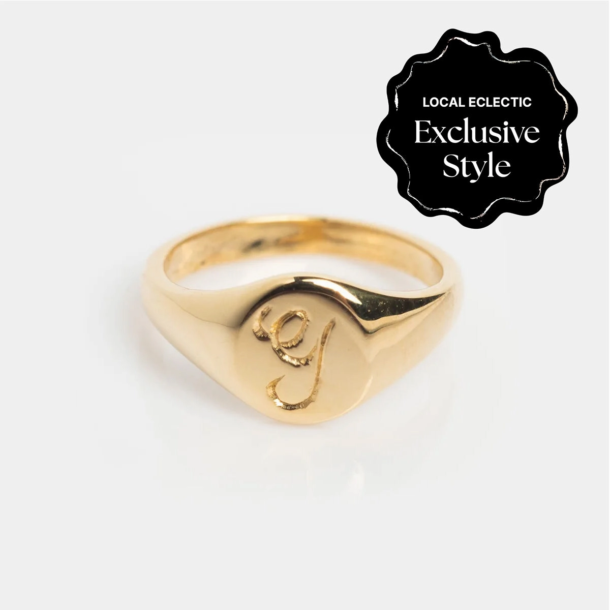 14k Customizable Baby Signet Ring Charm