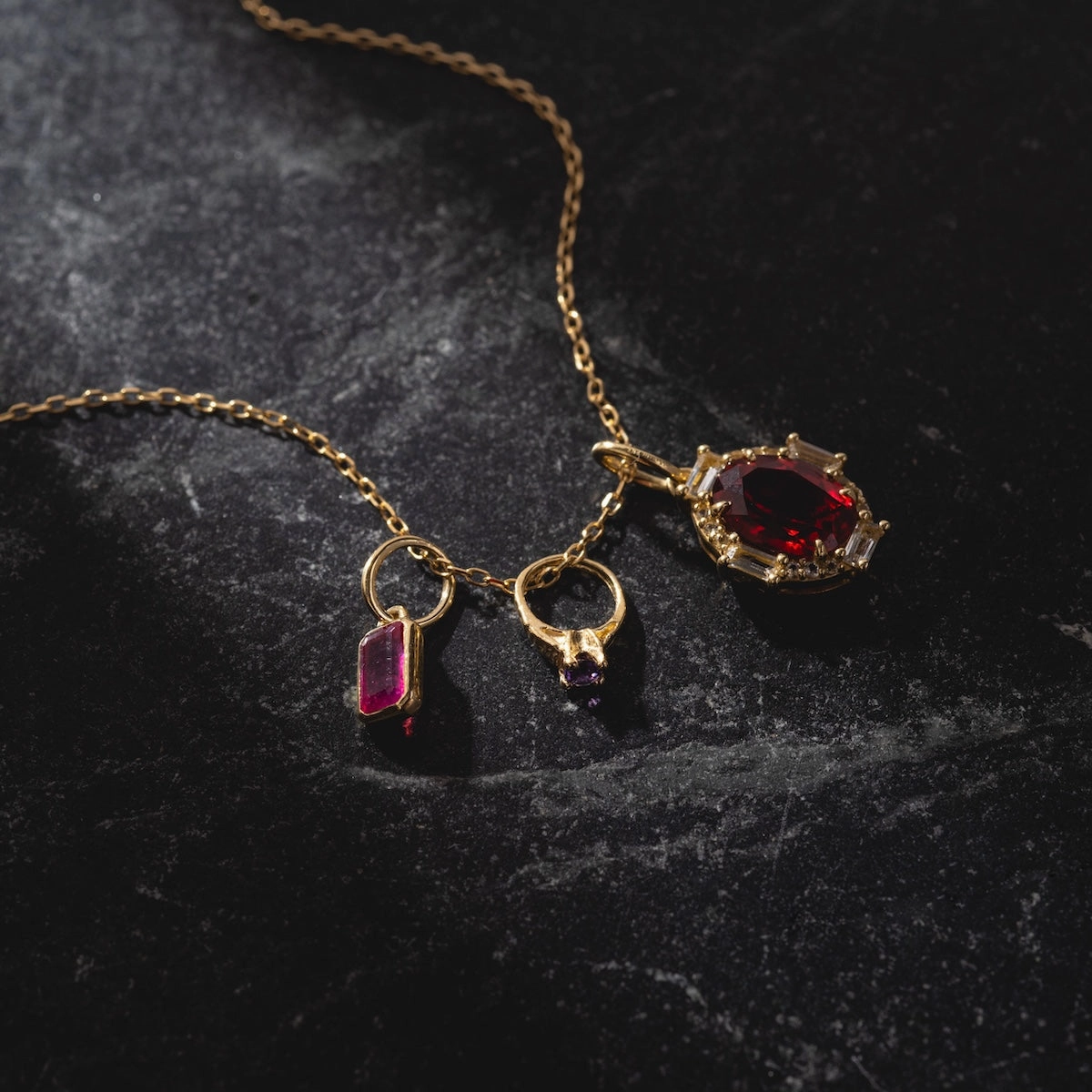 14k Littlest Birthstone Ring Charm