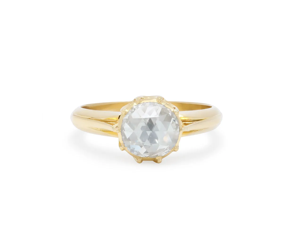 Antique-style Rose-cut Diamond Ring in 18K Gold