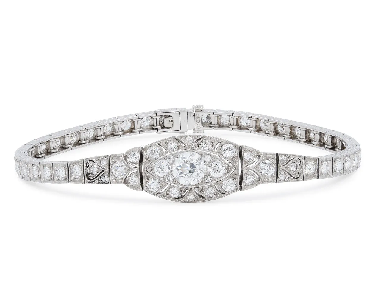 Art Deco Diamond Bracelet in Platinum