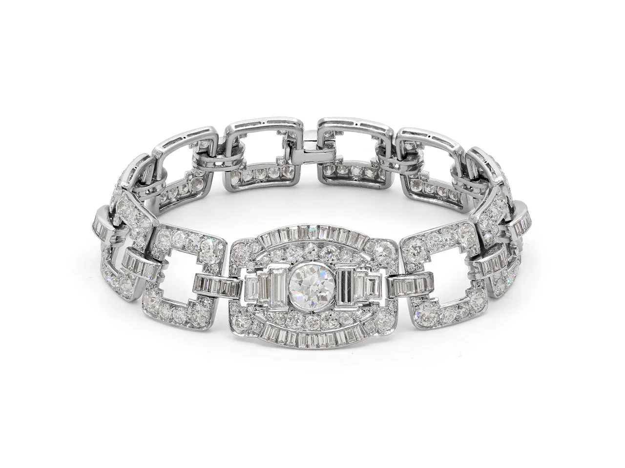 Art Deco Diamond Bracelet in Platinum