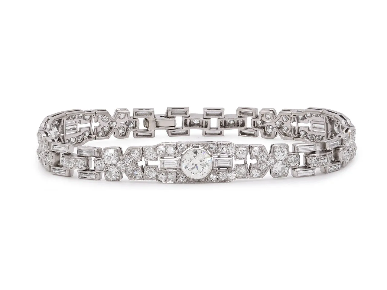 Art Deco Diamond Bracelet in Platinum