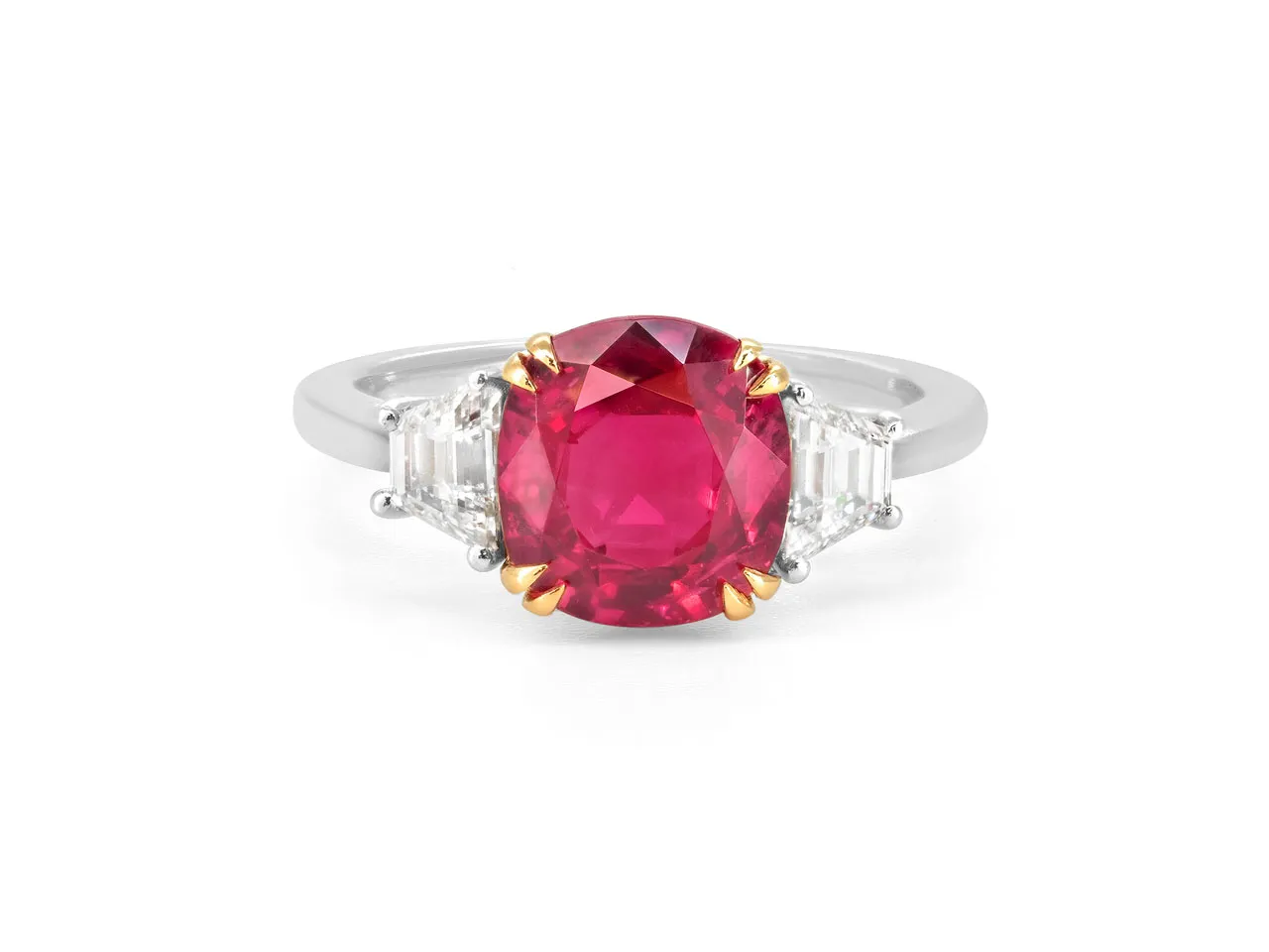 Beladora 'Bespoke' Red Spinel Ring, 3.15 Carat Burma No Heat, in Platinum