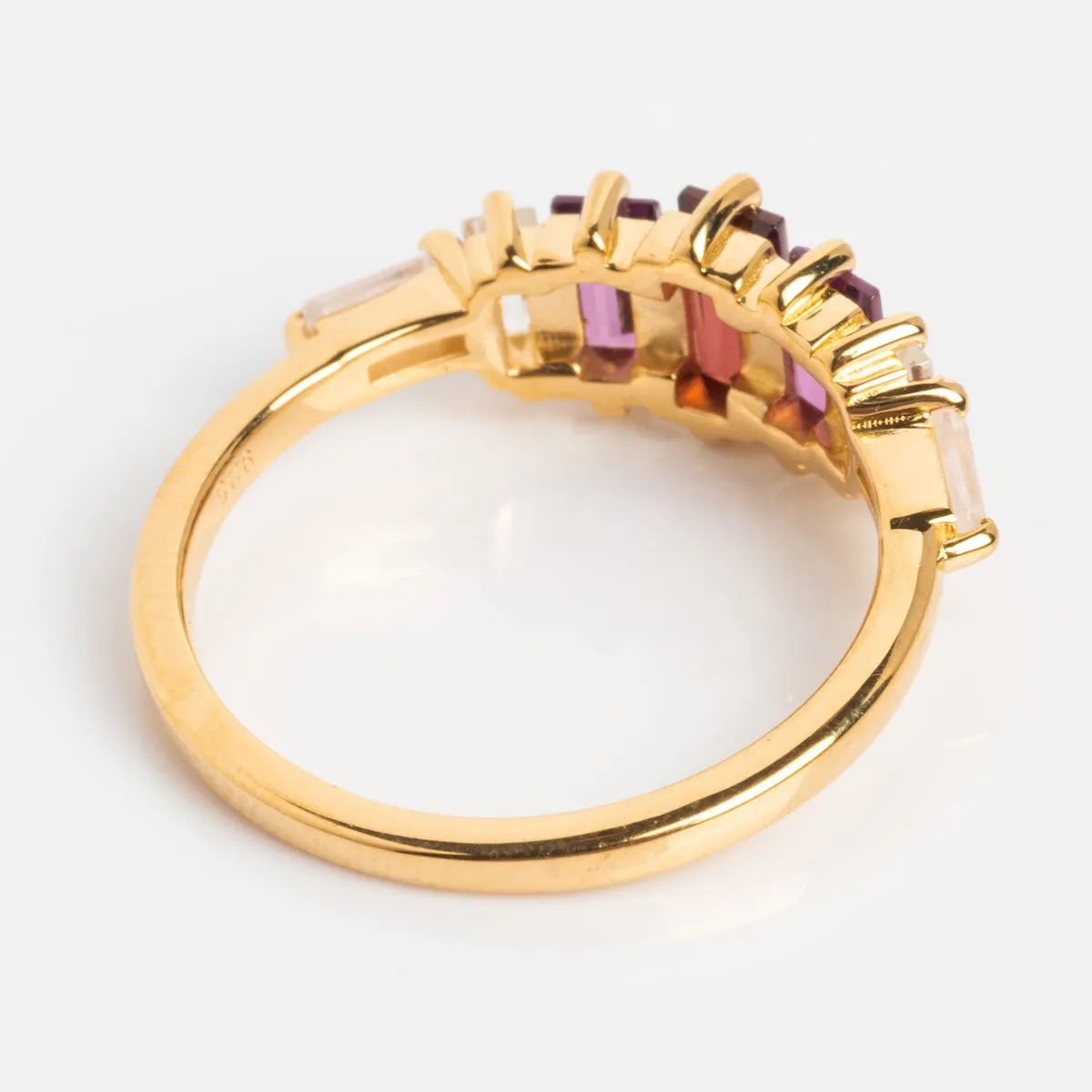 Berry Baroque Garnet Crown Ring