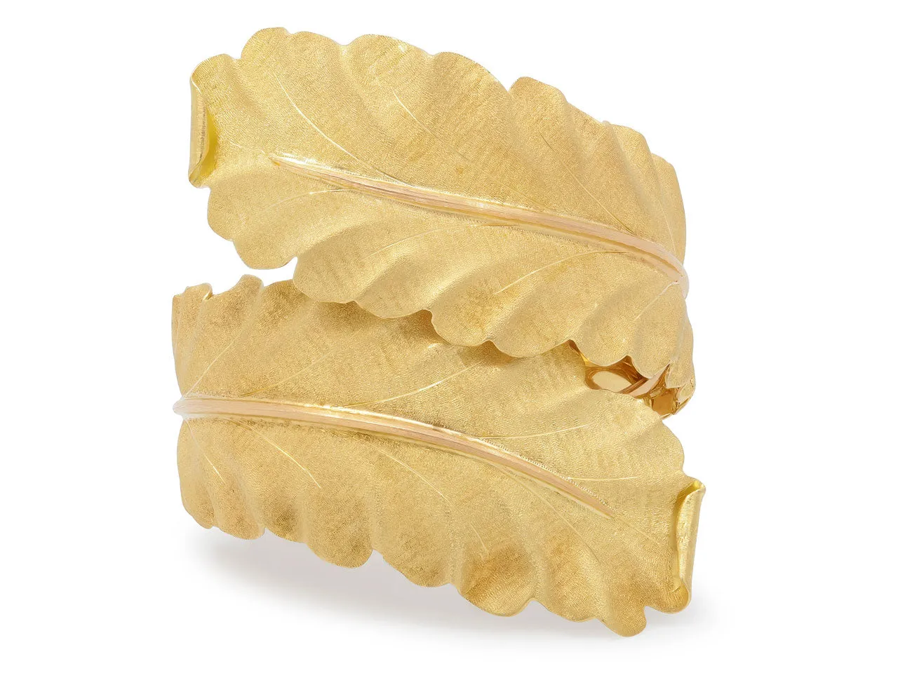 Buccellati Leaf Bangle Bracelet in 18K Gold