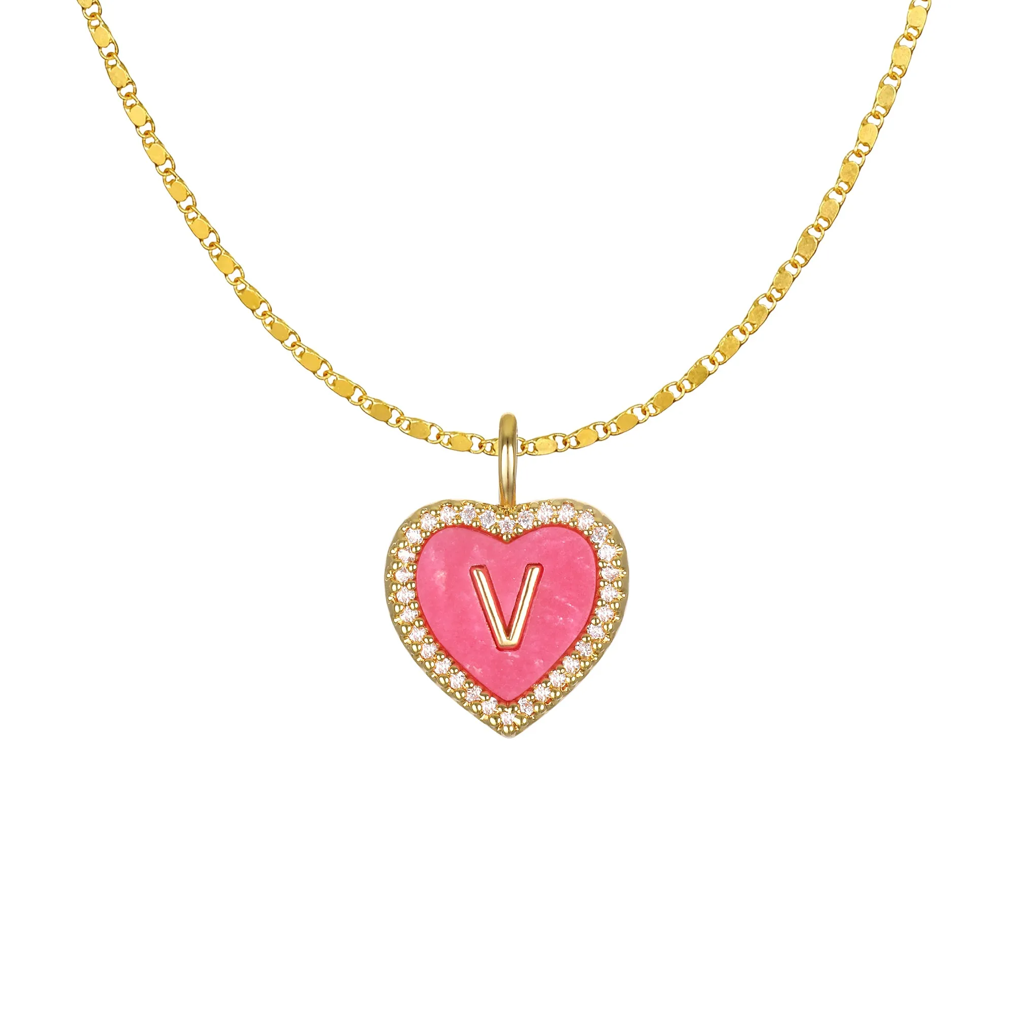 Cami Heart Initial Necklace