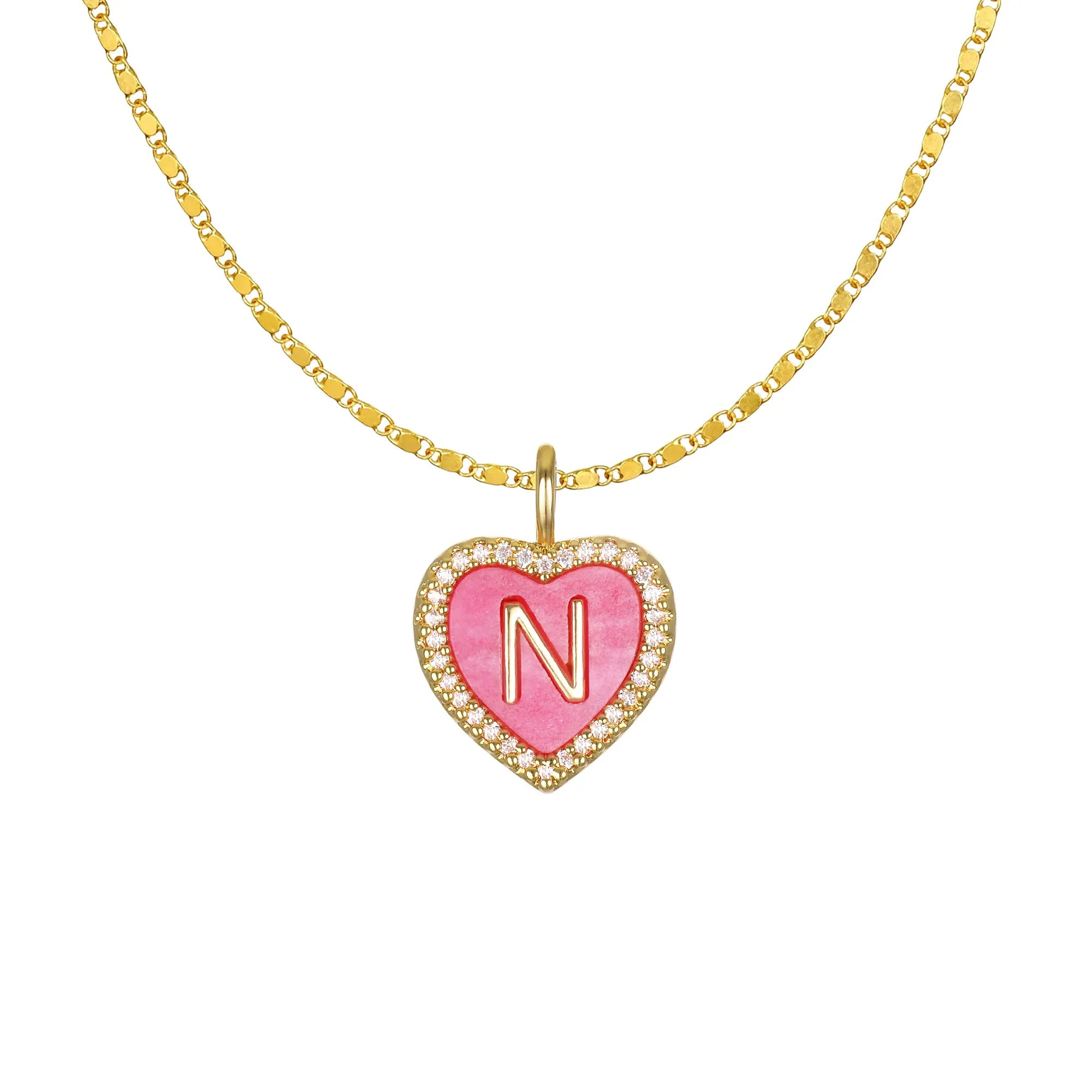 Cami Heart Initial Necklace