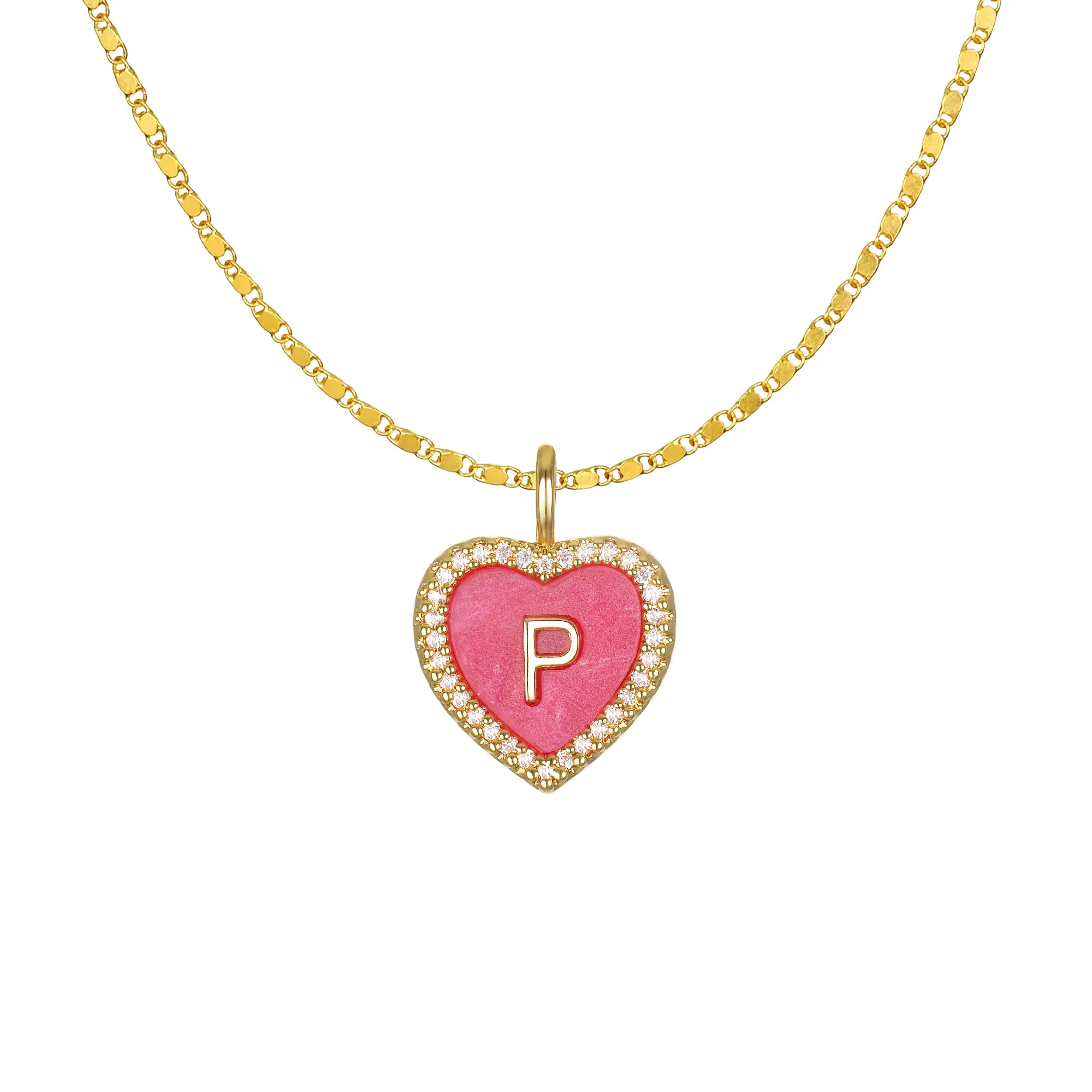 Cami Heart Initial Necklace