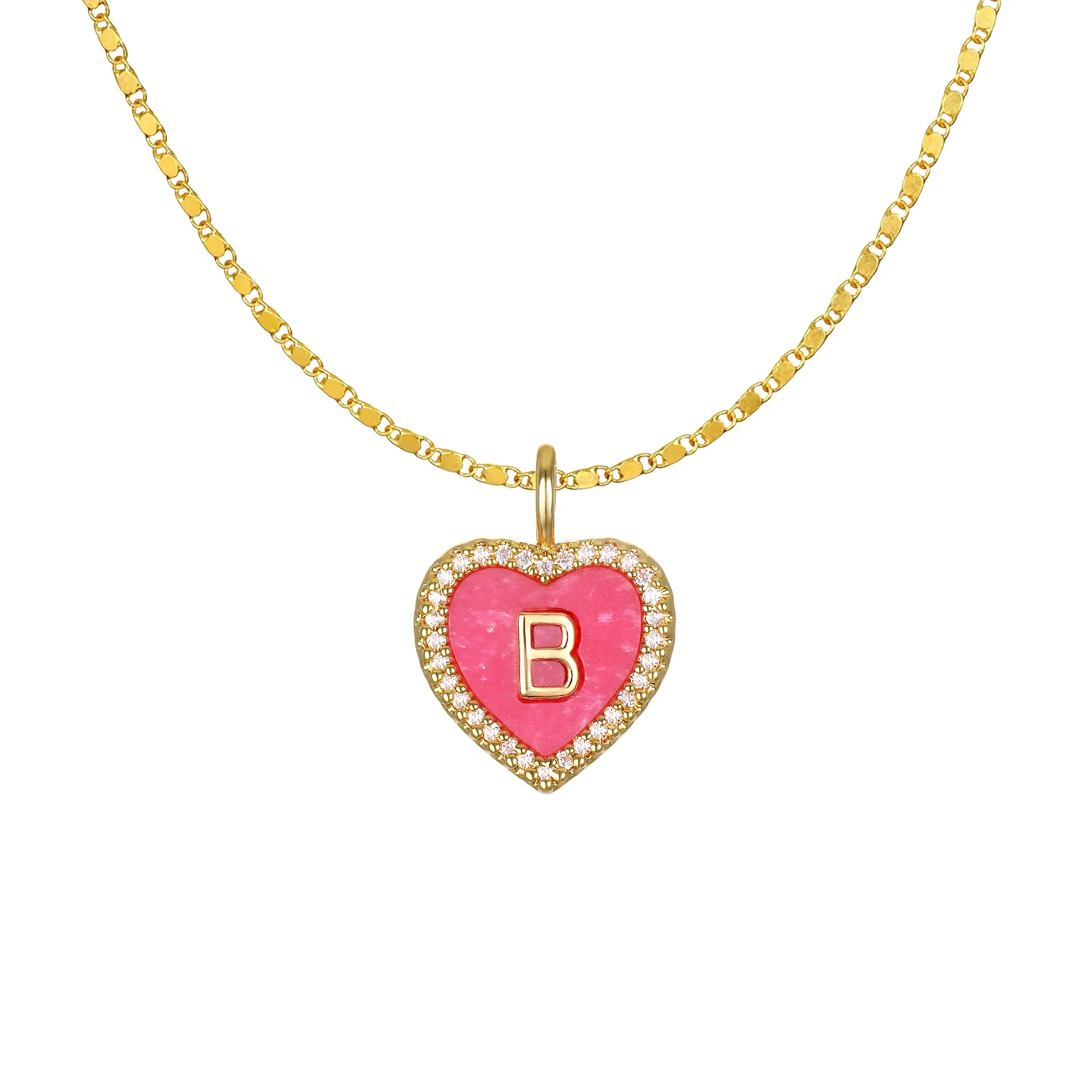 Cami Heart Initial Necklace