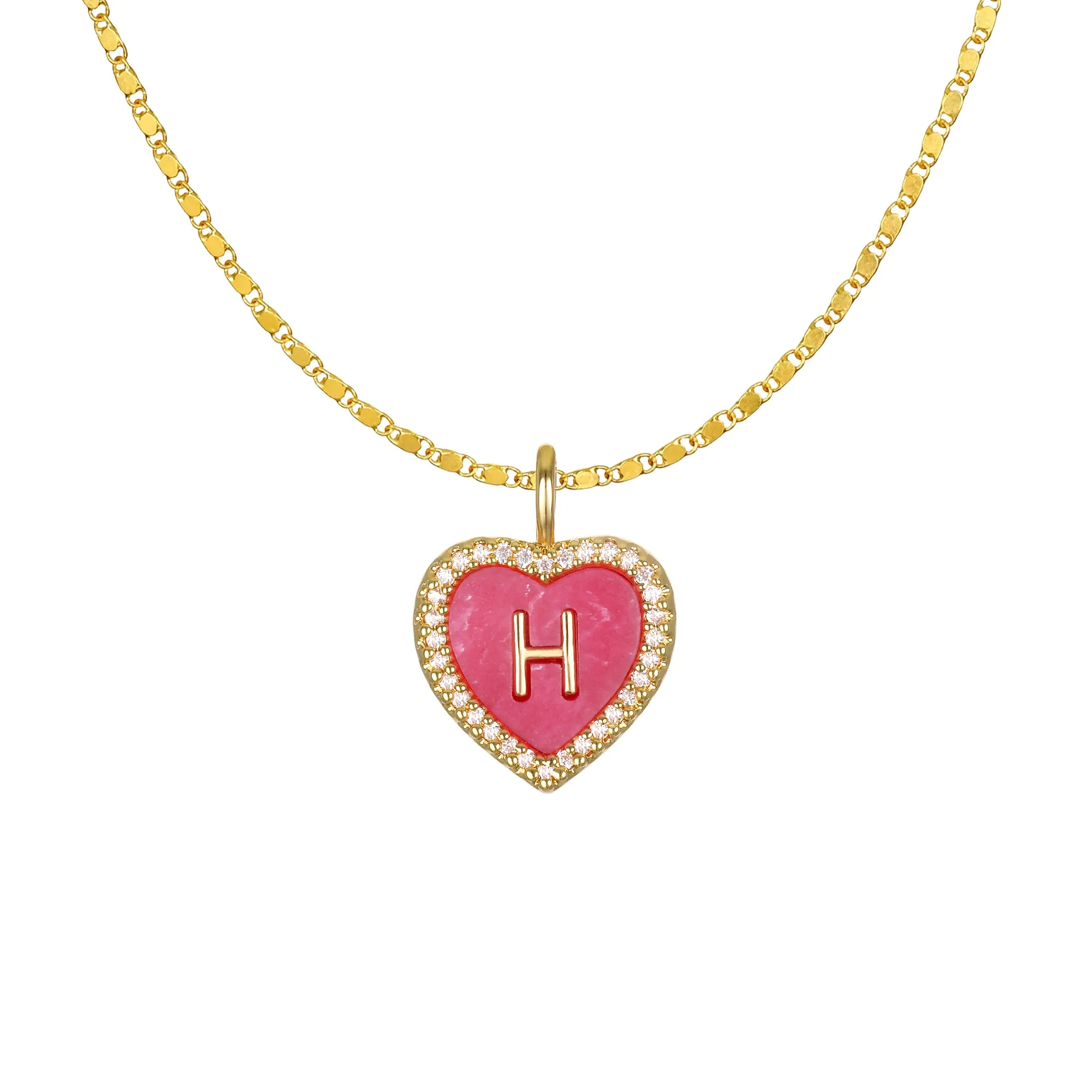 Cami Heart Initial Necklace