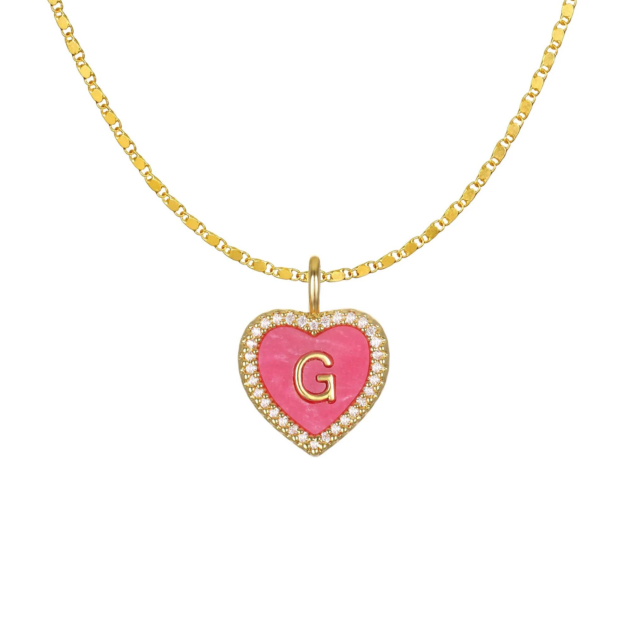 Cami Heart Initial Necklace