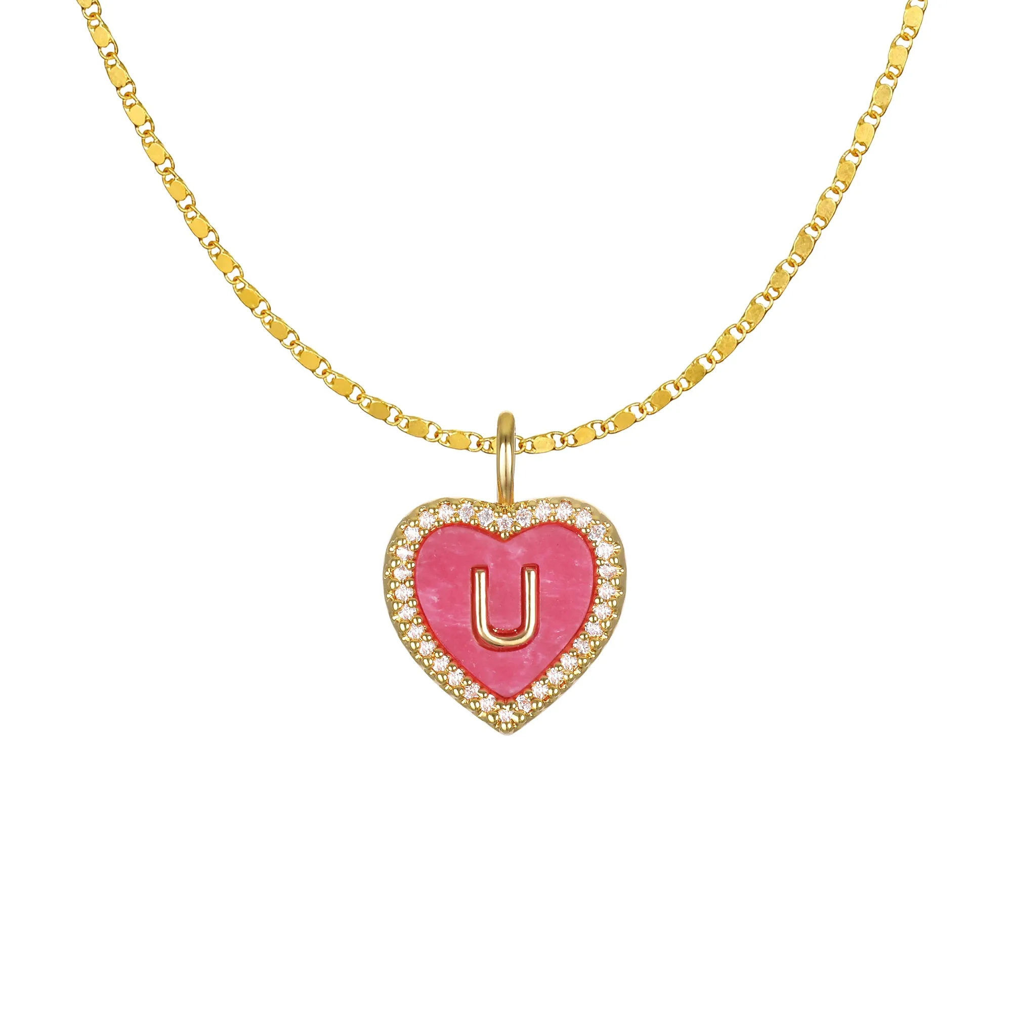 Cami Heart Initial Necklace