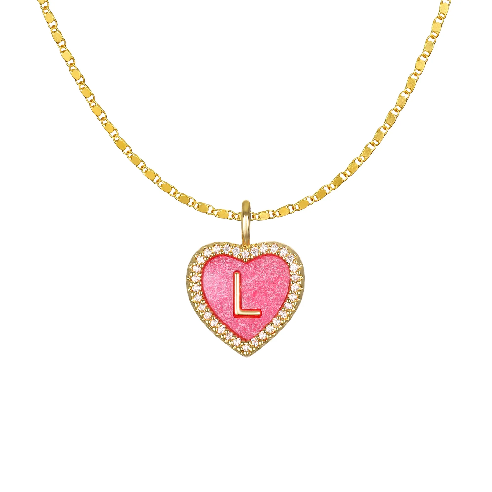 Cami Heart Initial Necklace
