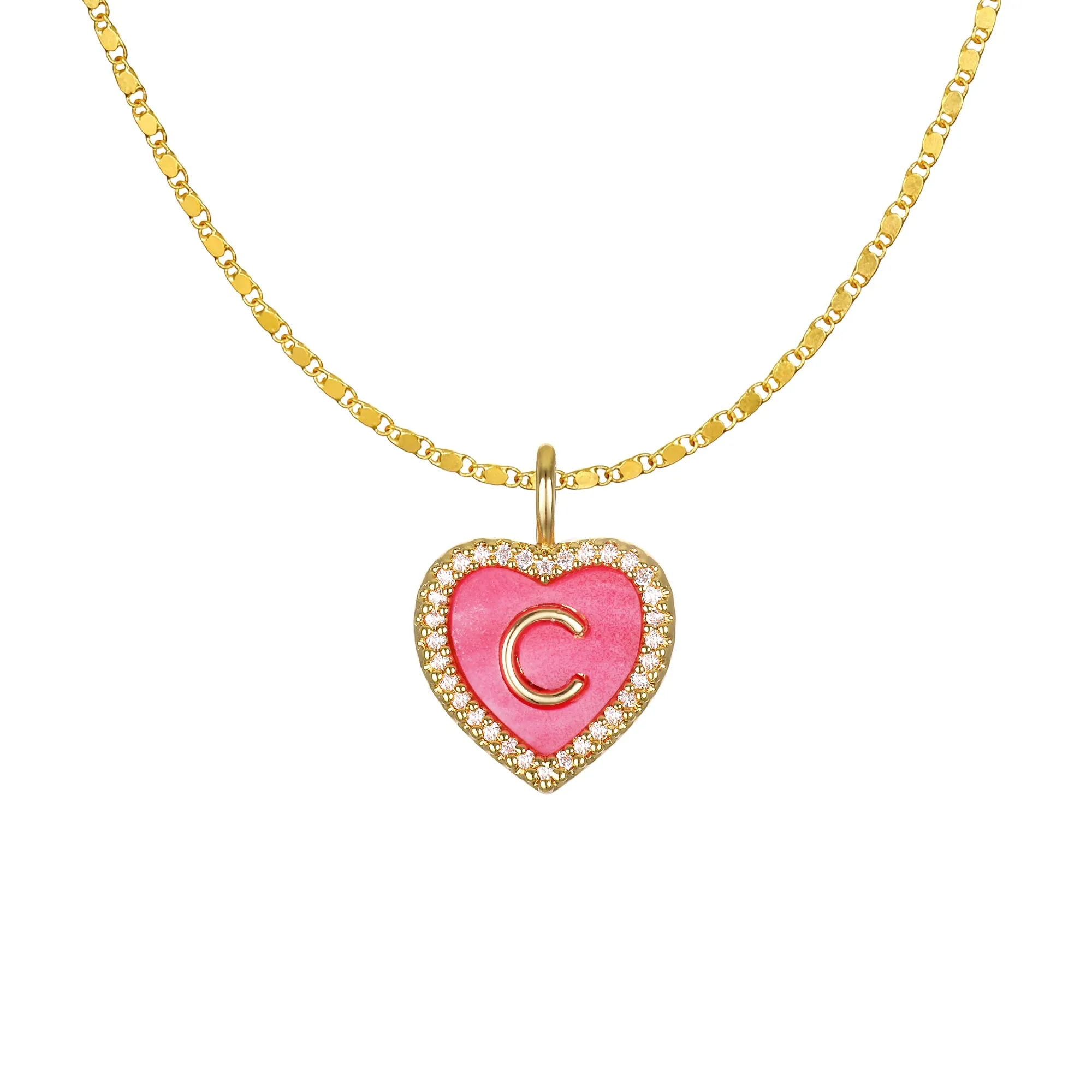 Cami Heart Initial Necklace