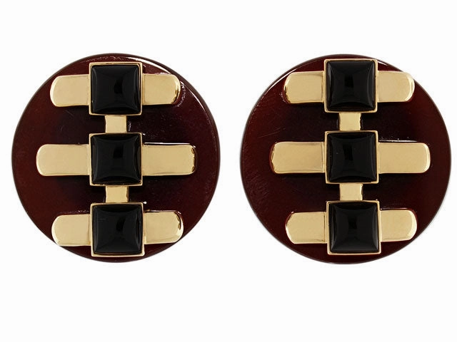 Cartier Aldo Cipullo Carnelian and Onyx Earrings in 18K Gold