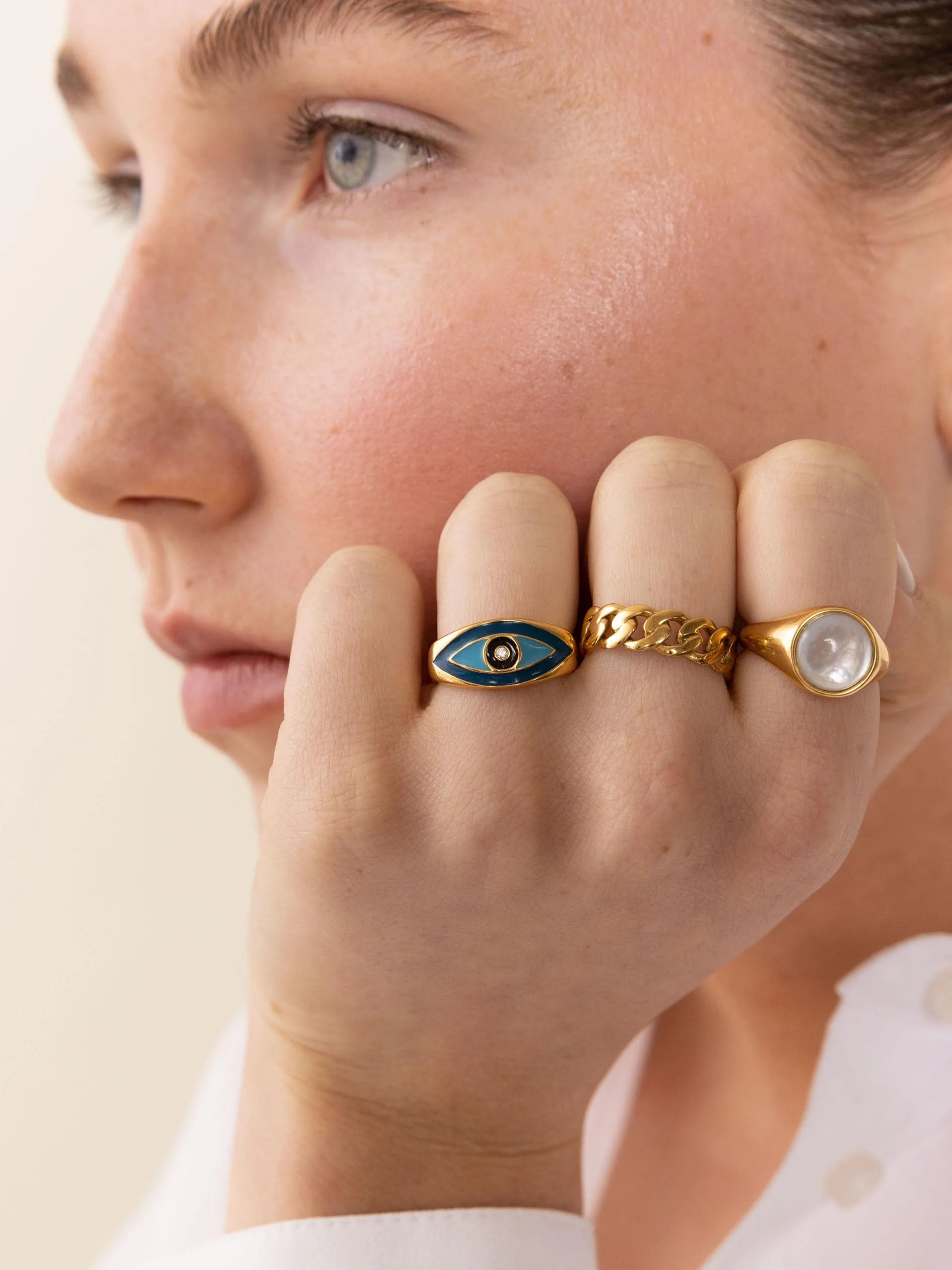 Chain Ring in Gold