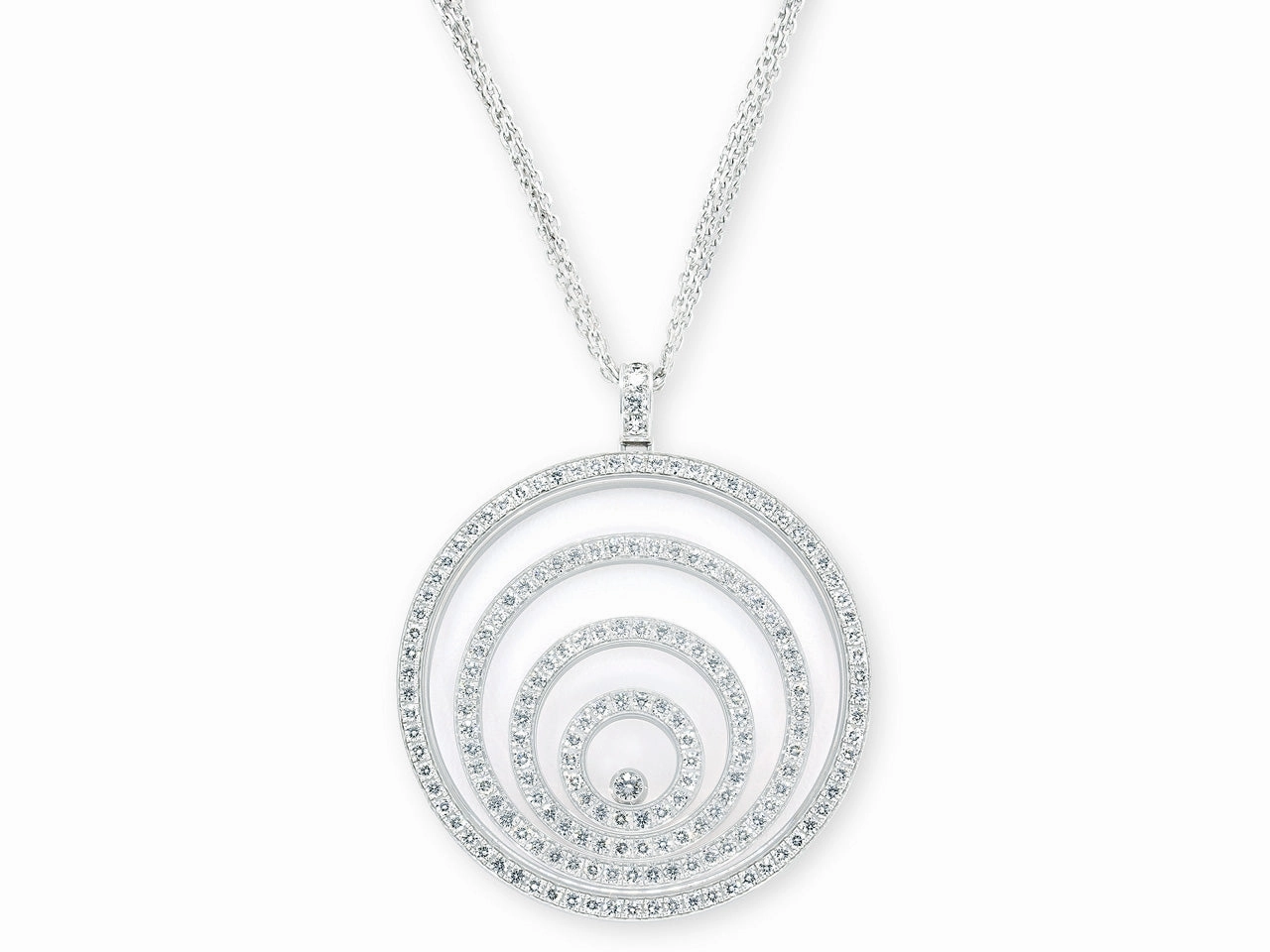 Chopard 'Happy Spirit' Diamond Pendant in 18K White Gold