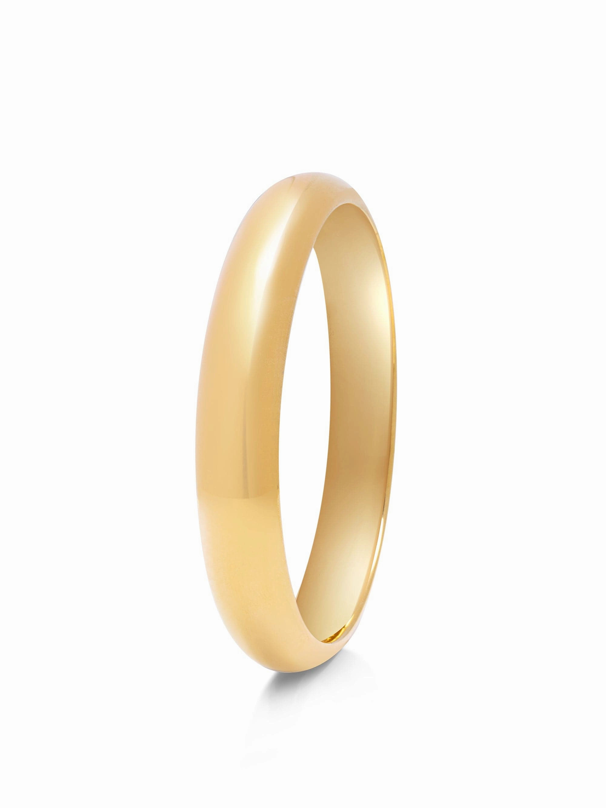 Classic 12mm Round Bangle in Gold