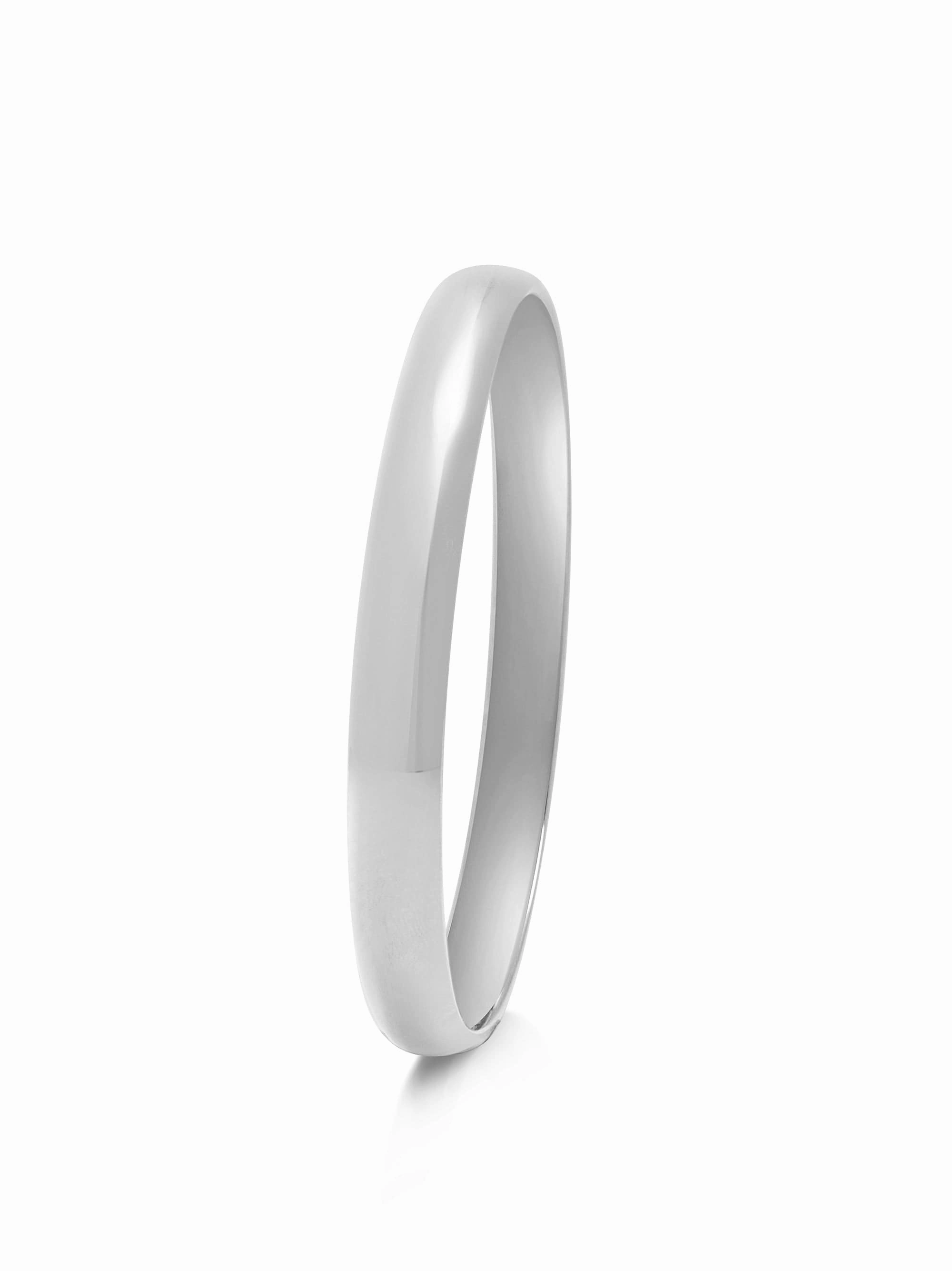 Classic 8mm Round Bangle in Silver