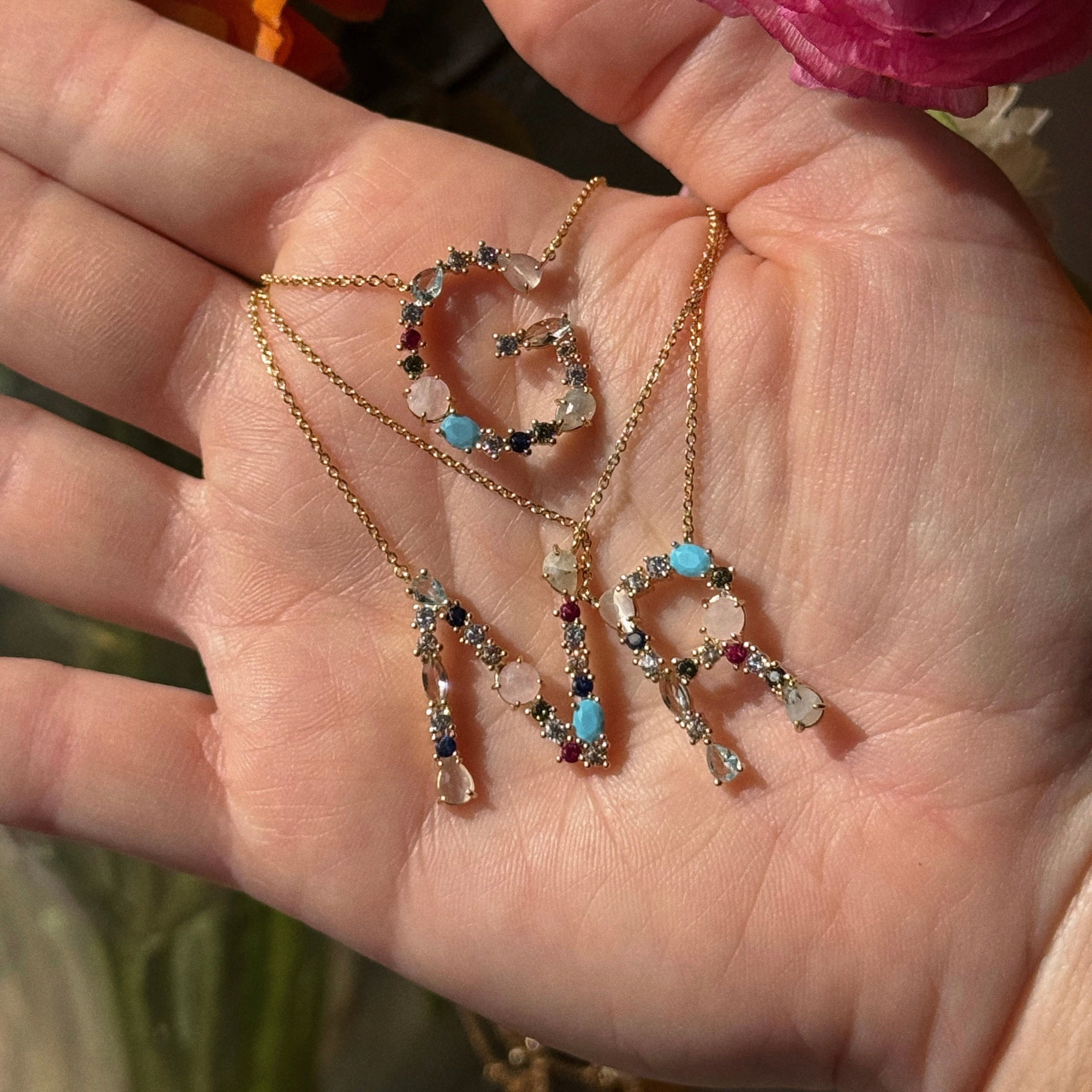 Colorful Monogram Pendant