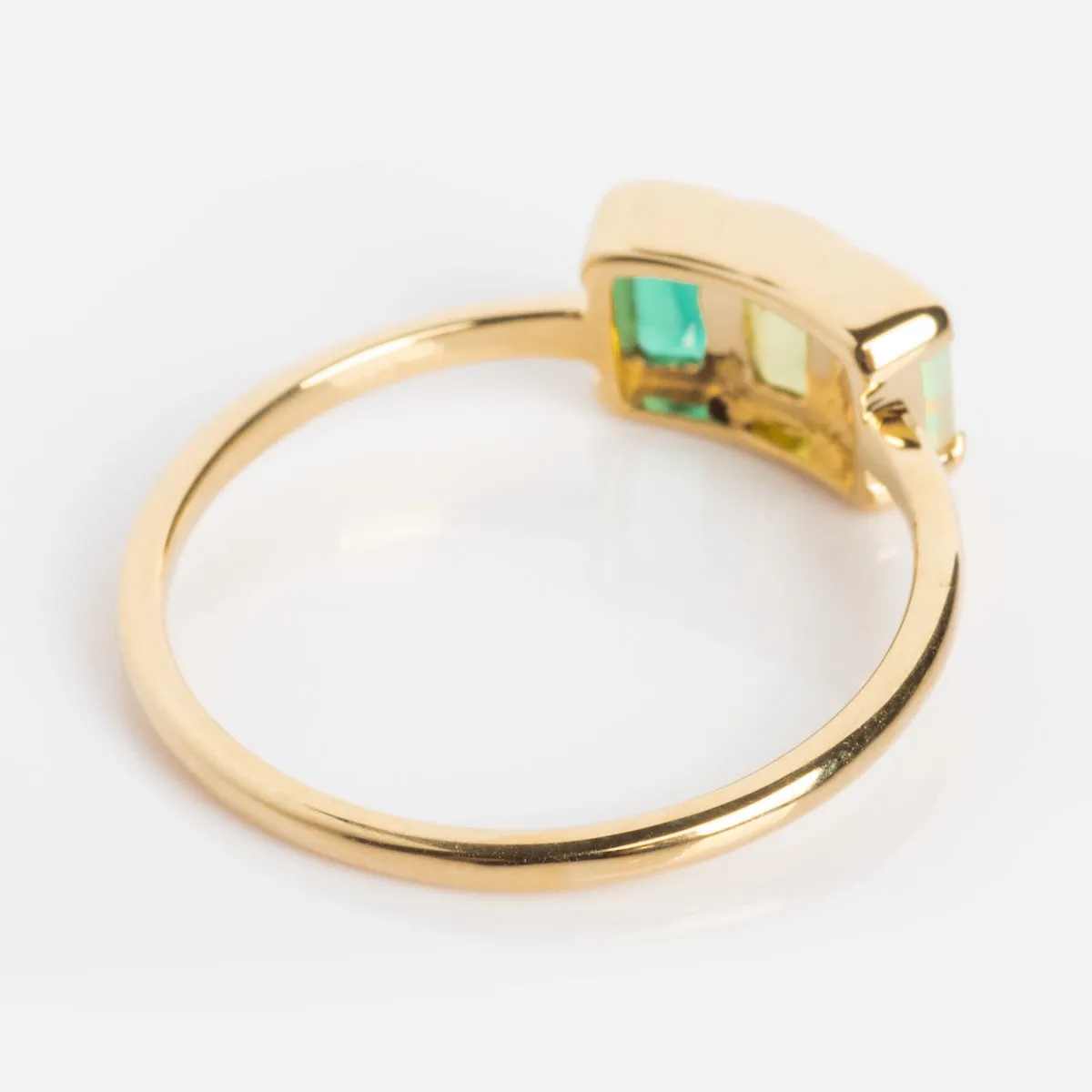 Customizable Acrostic Baguette Gemstone Ring