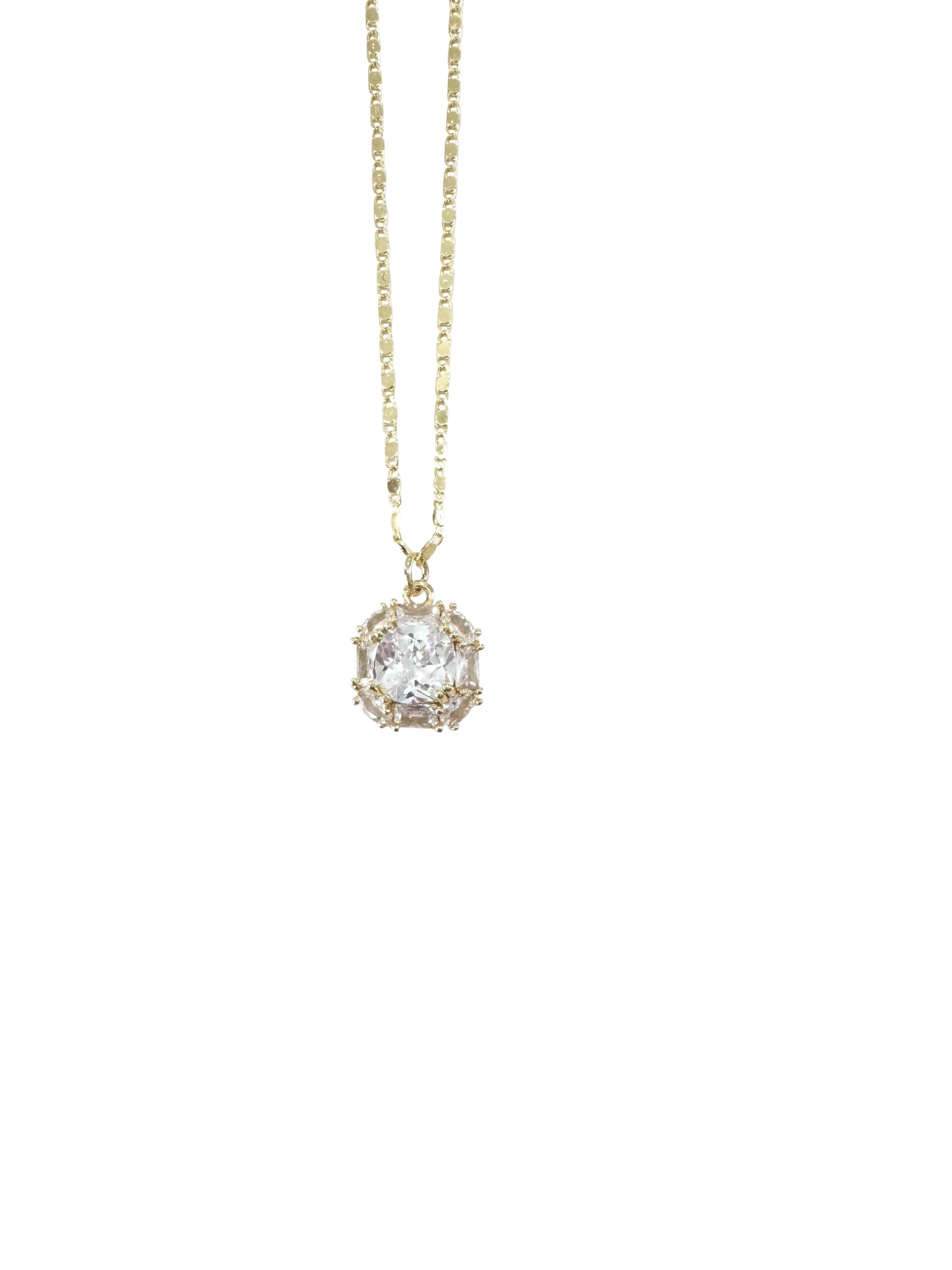 CZ Square Necklace