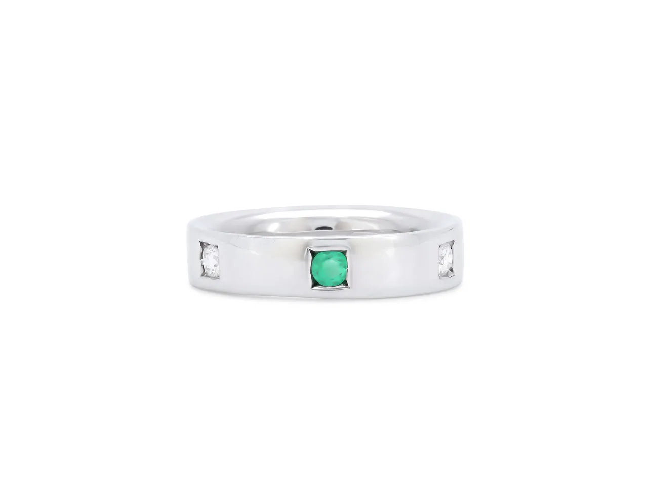 Damiani Emerald and Diamond Ring in 18K