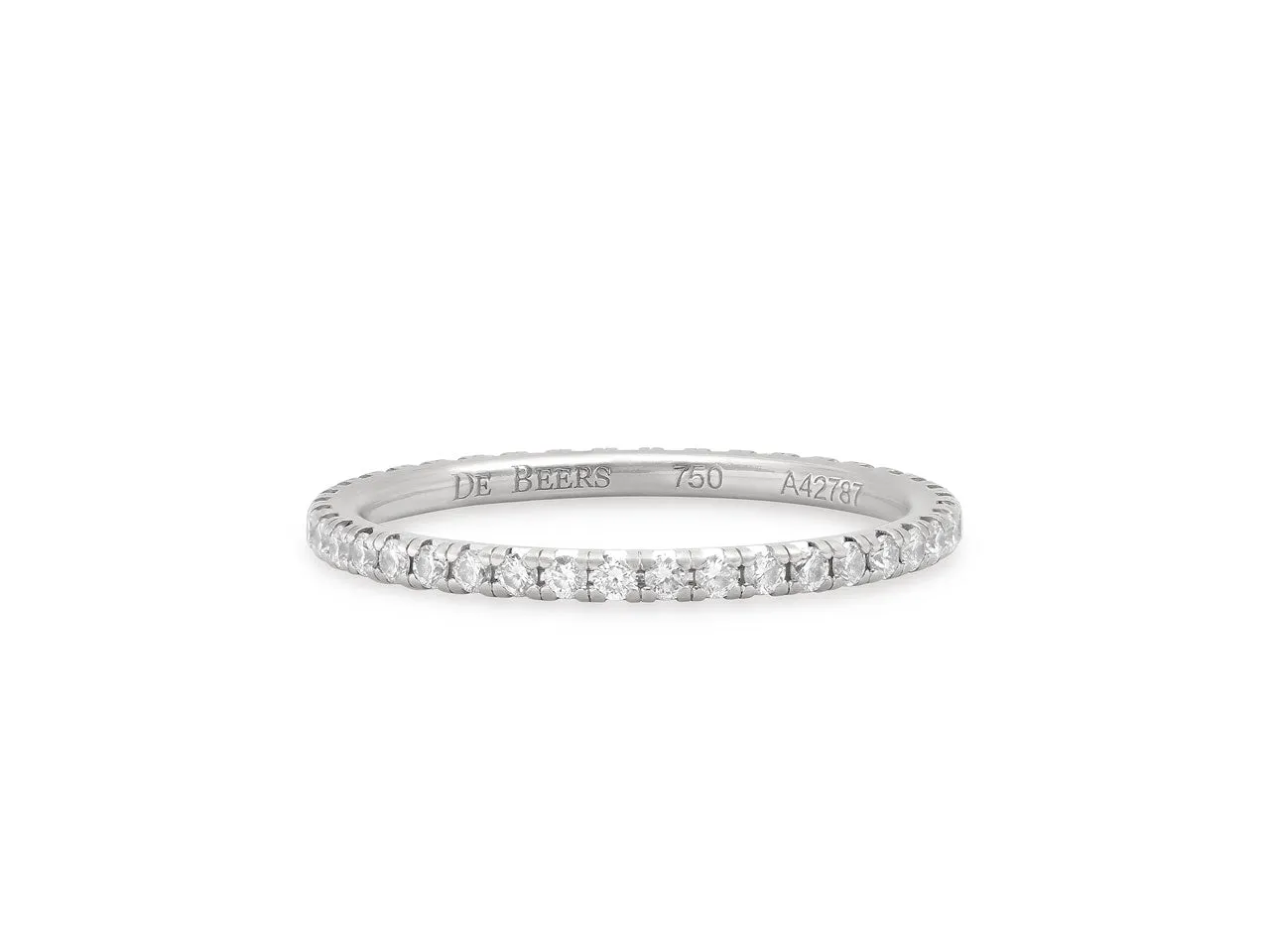 DeBeers 'Aura' Diamond Eternity Band in 18K White Gold