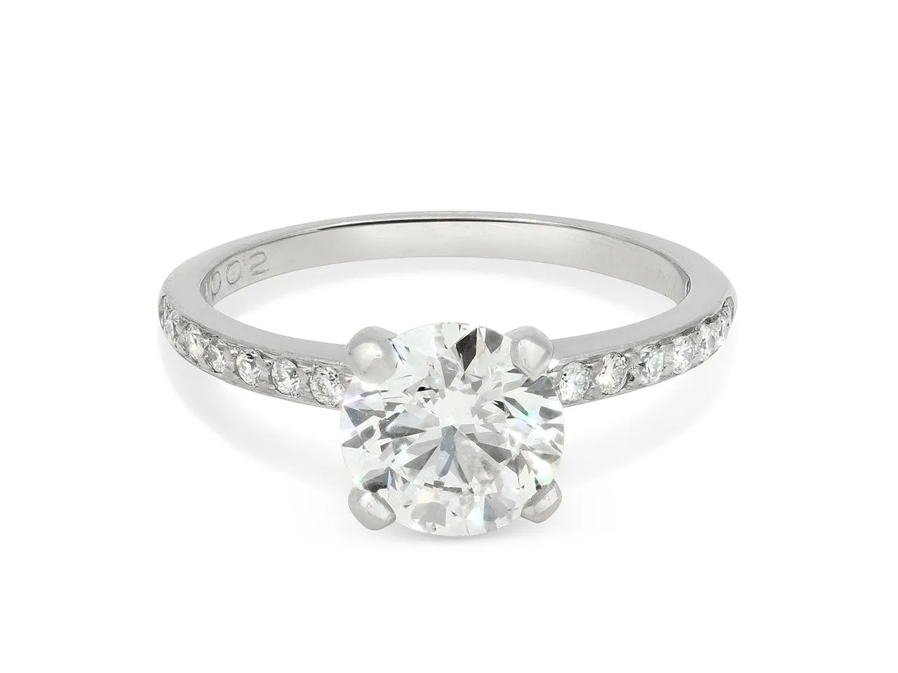 DeBeers 'Classic Pav' Diamond Solitaire Ring, 1.51 carat H/SI2, in Platinum