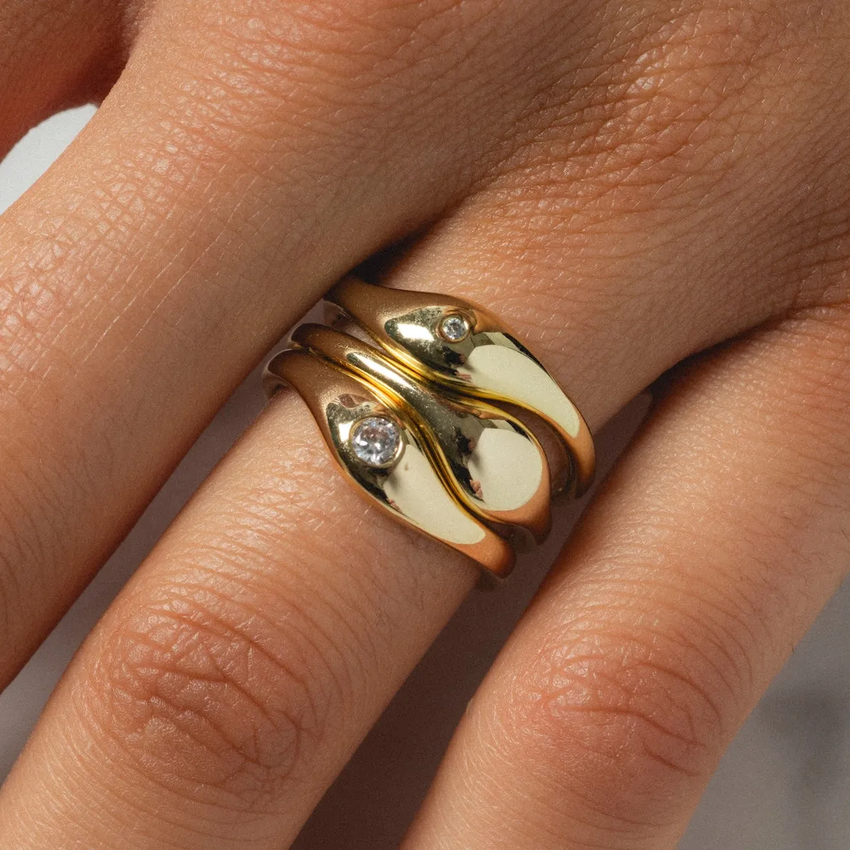 Delphine Solitaire Ring Set