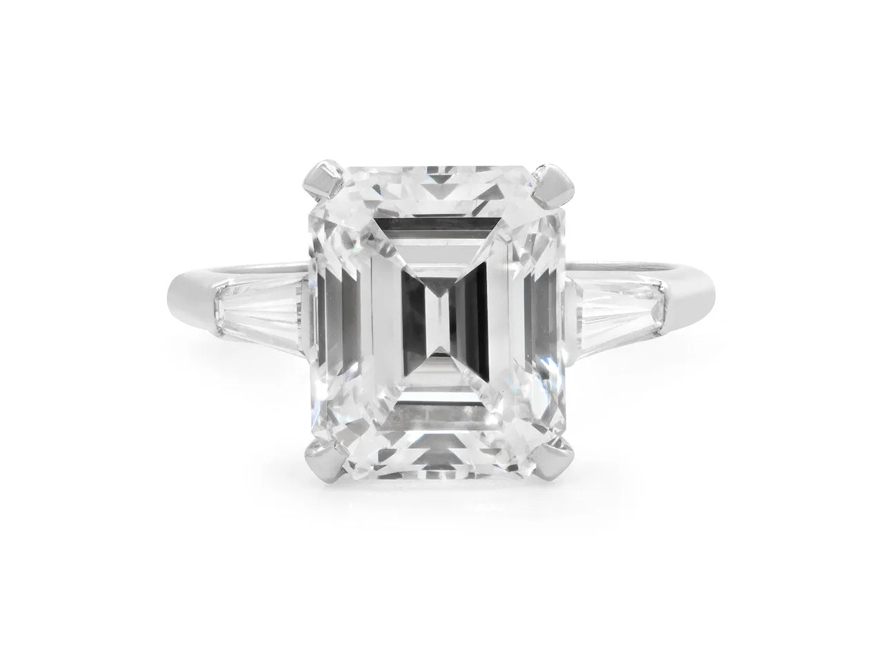 Emerald Cut Diamond Ring, 4.67 Carats E/VS1, in Platinum