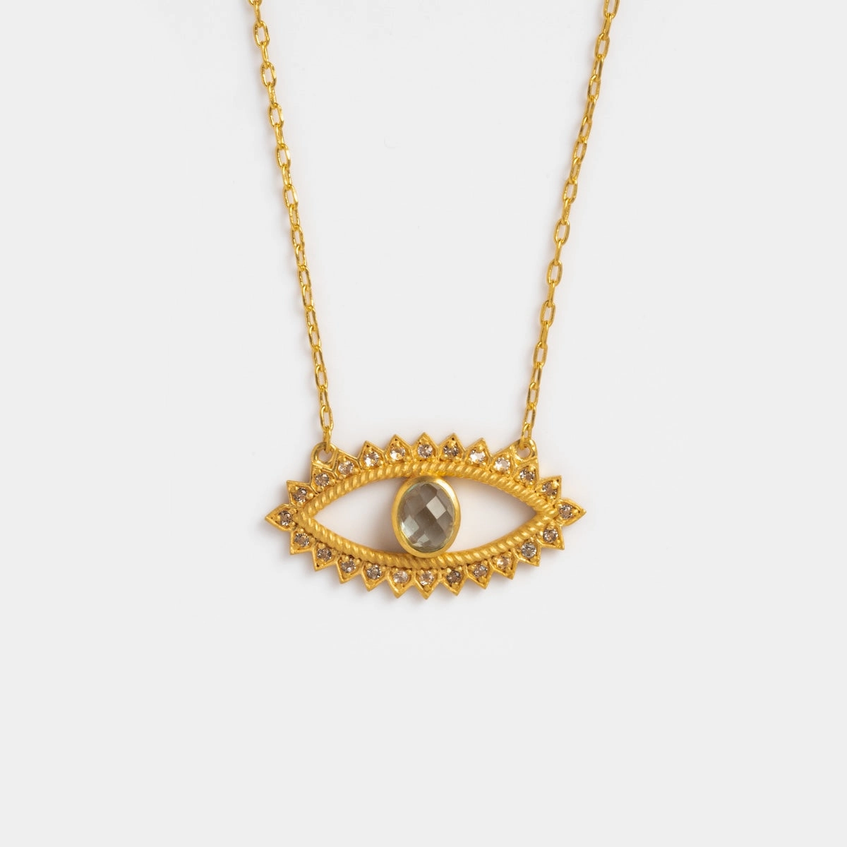 Eye Blue Topaz Necklace