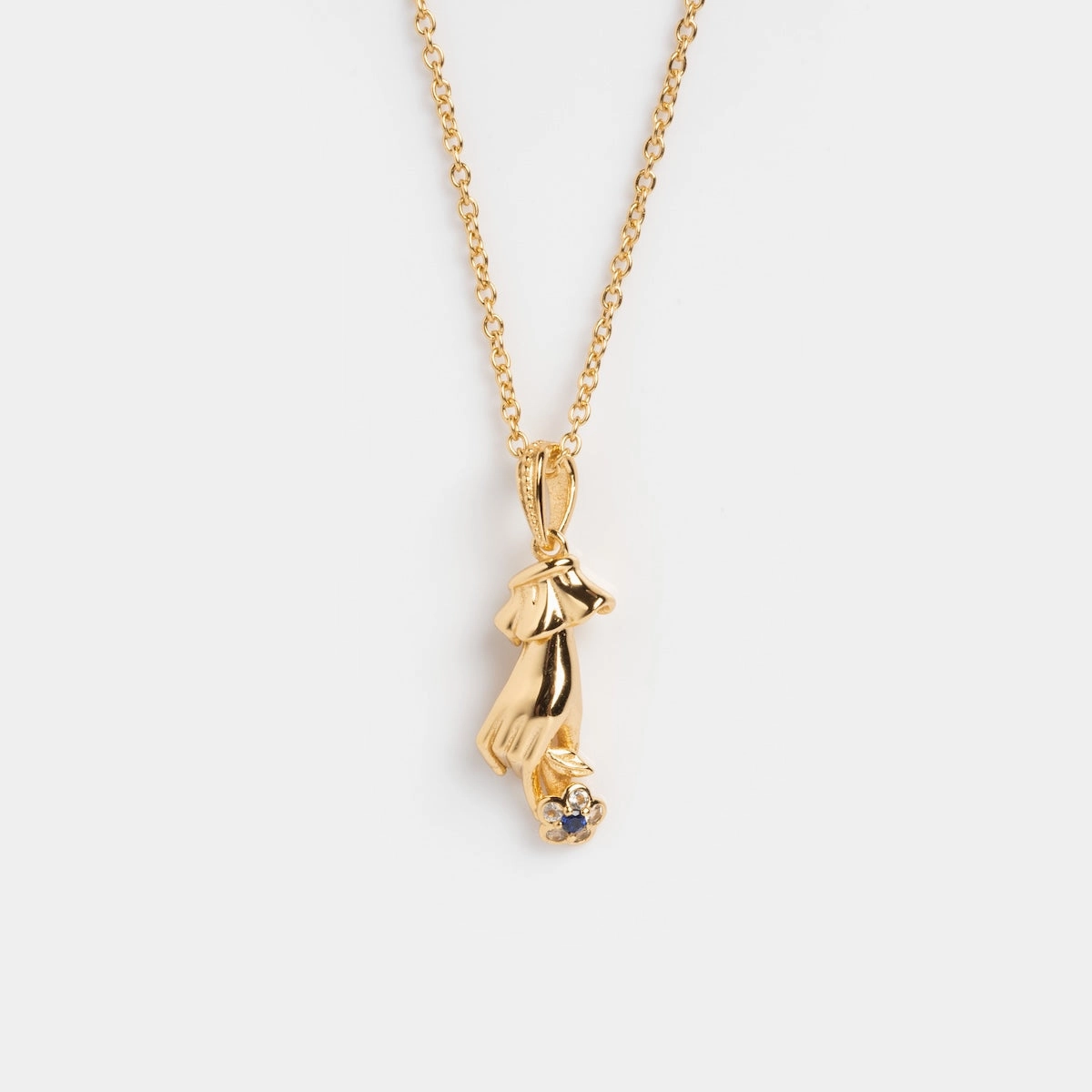 Forget Me Not Blue Topaz Memento Necklace