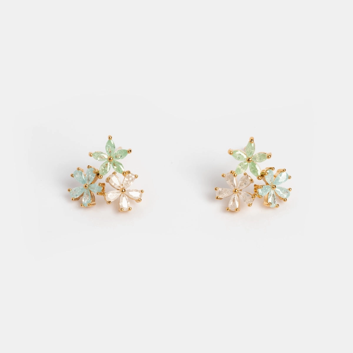 Forget Me Not CZ Cluster Studs