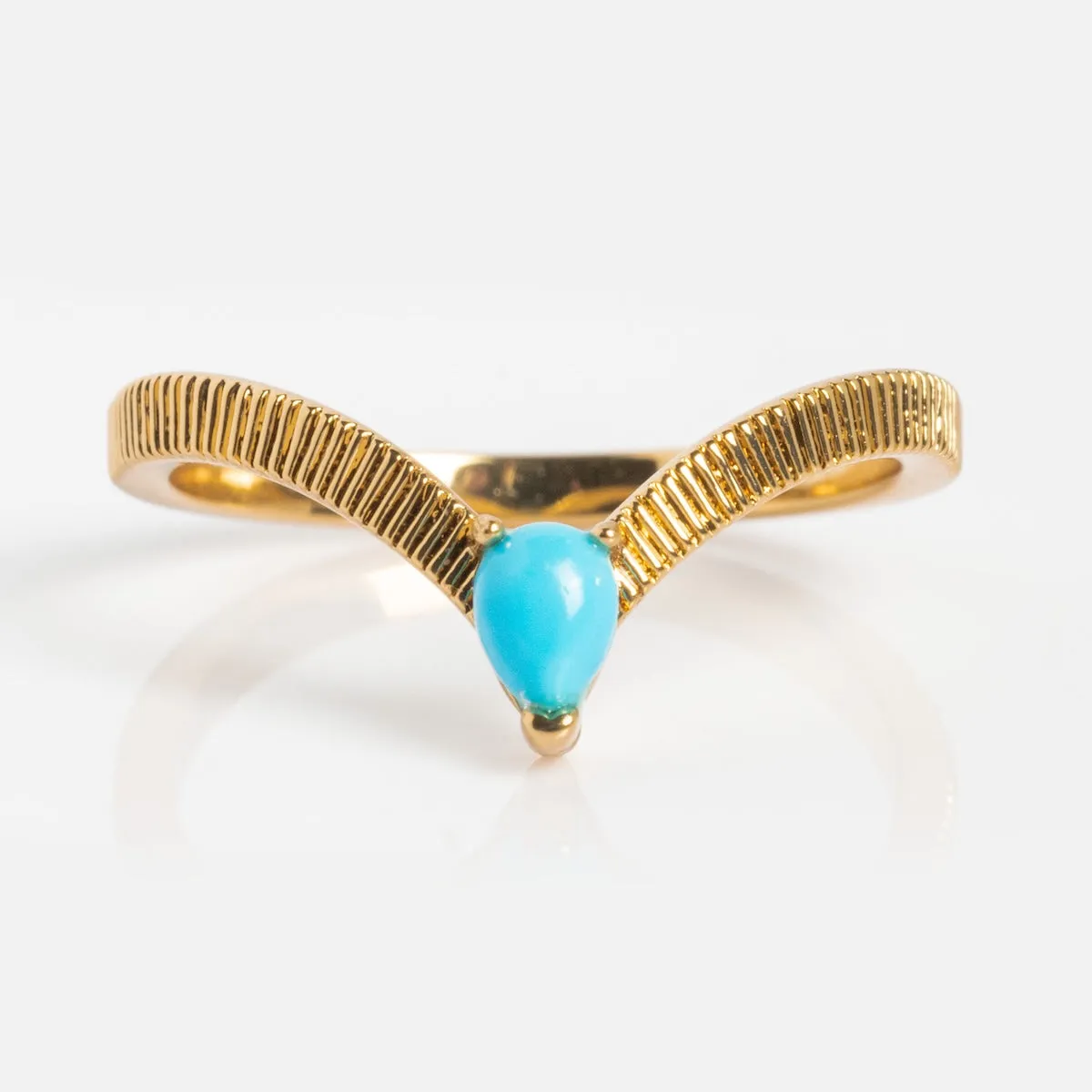 Gem Drop Textured Stacking Ring