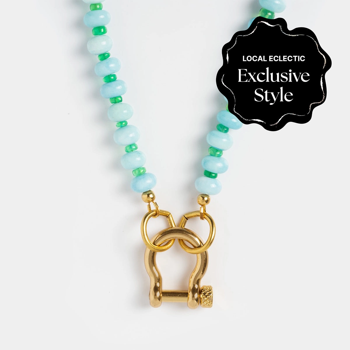 Gemstone Carabiner Necklace