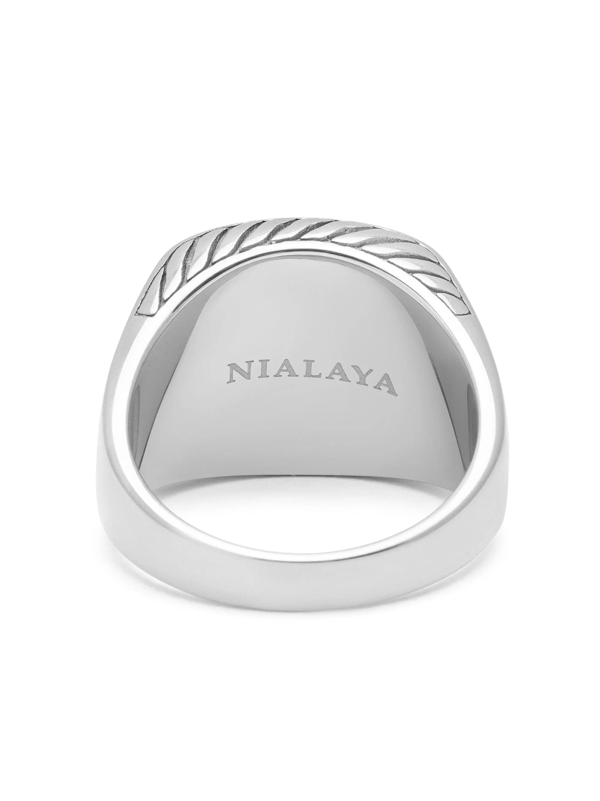 Gentlemen's Silver Signet Ring with Black Onyx