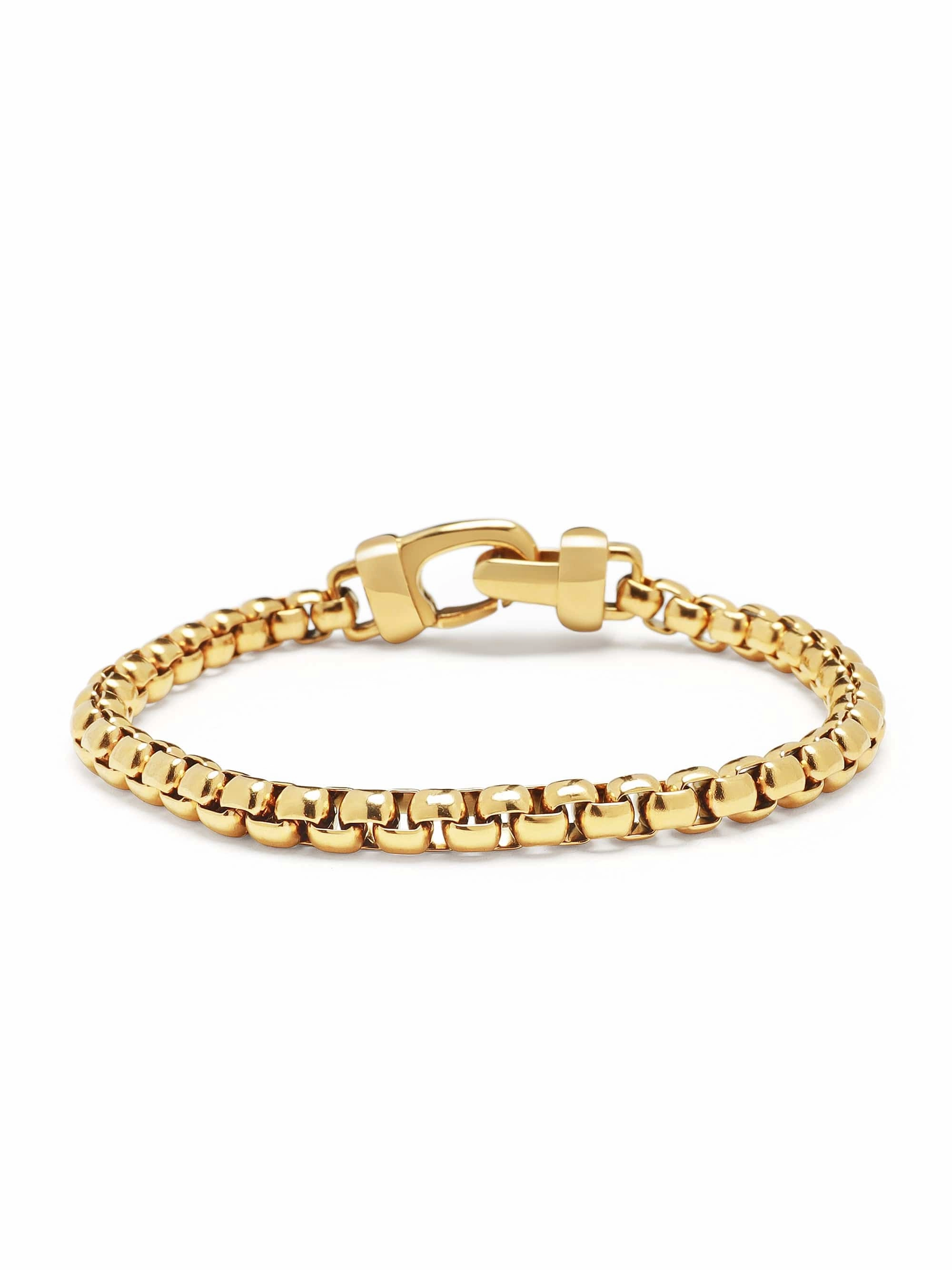 Gold Box Chain Classic Bracelet