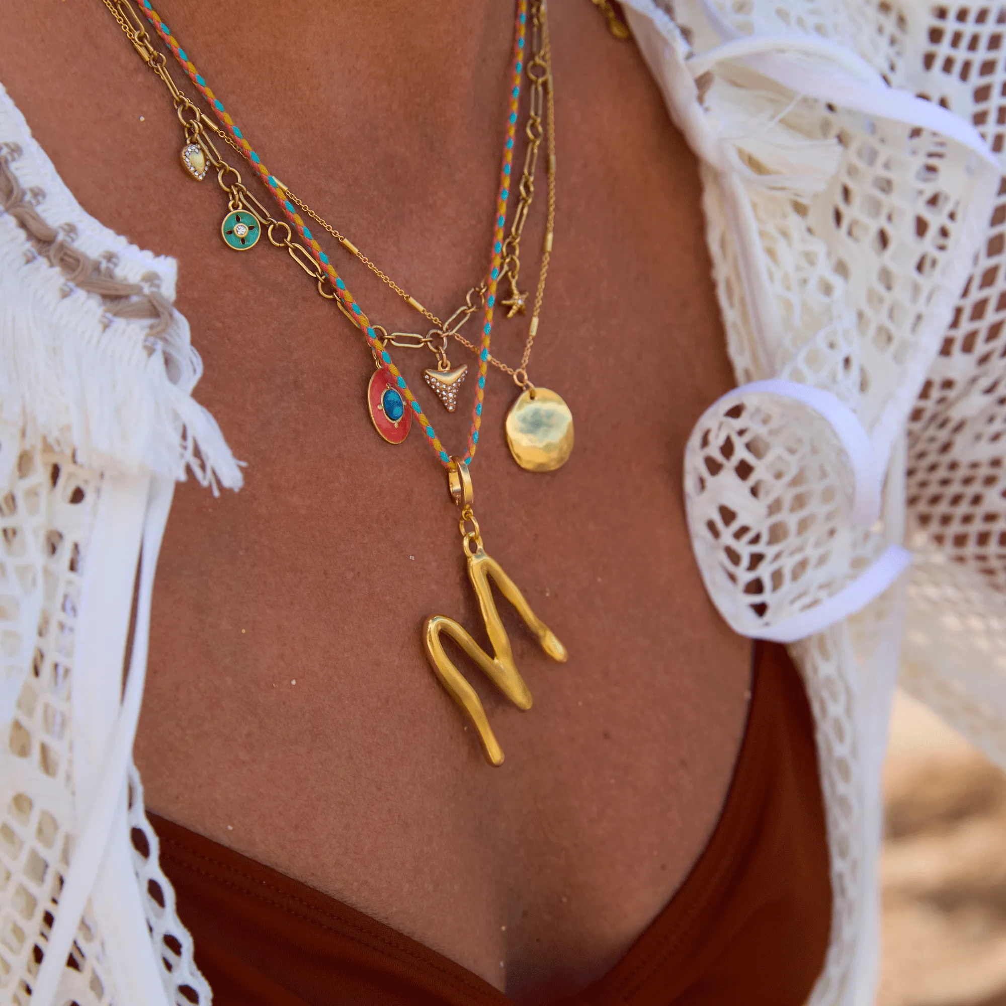 Grande Sculpted Initial Clip-On Charm