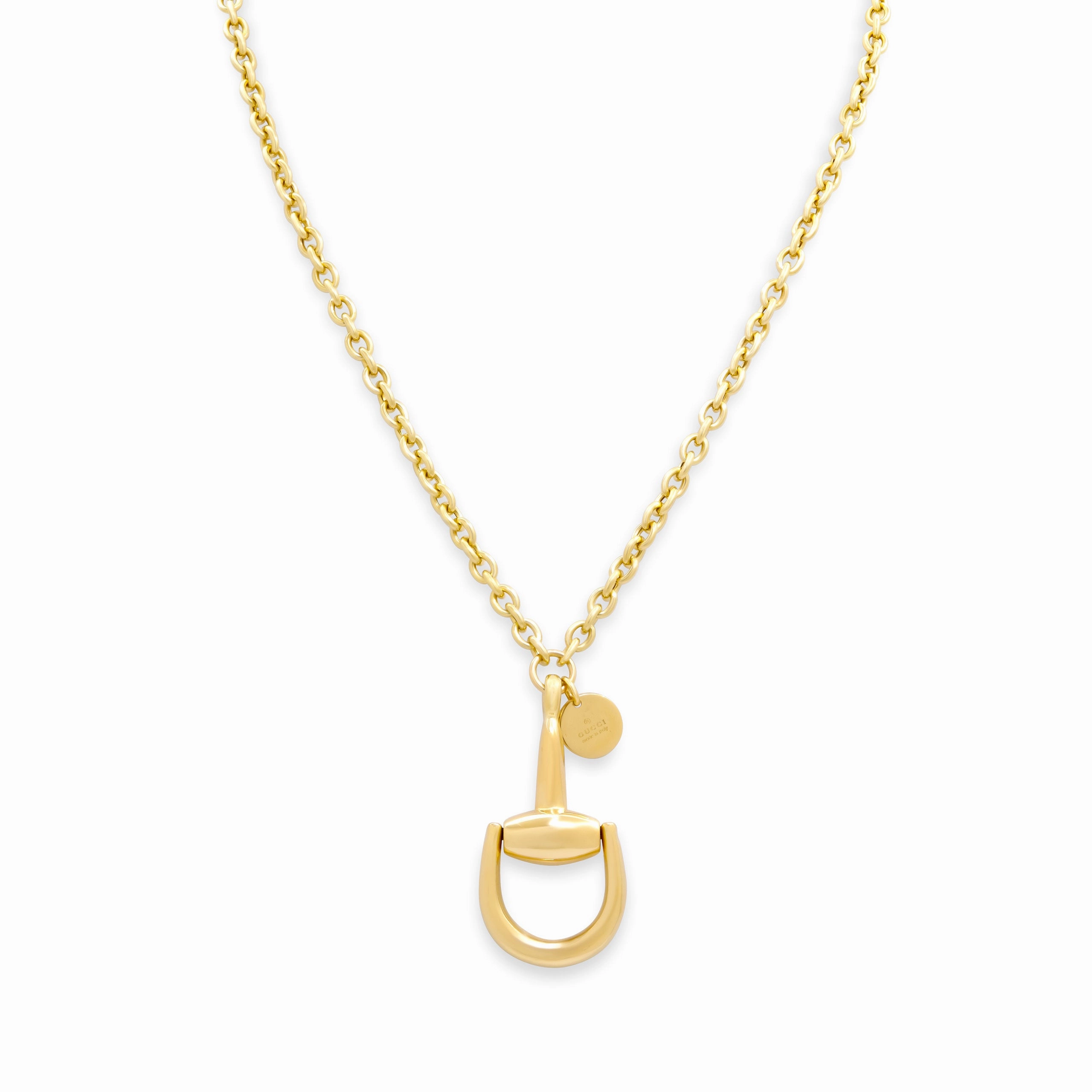Gucci Horsebit Pendant Necklace in 18K Gold