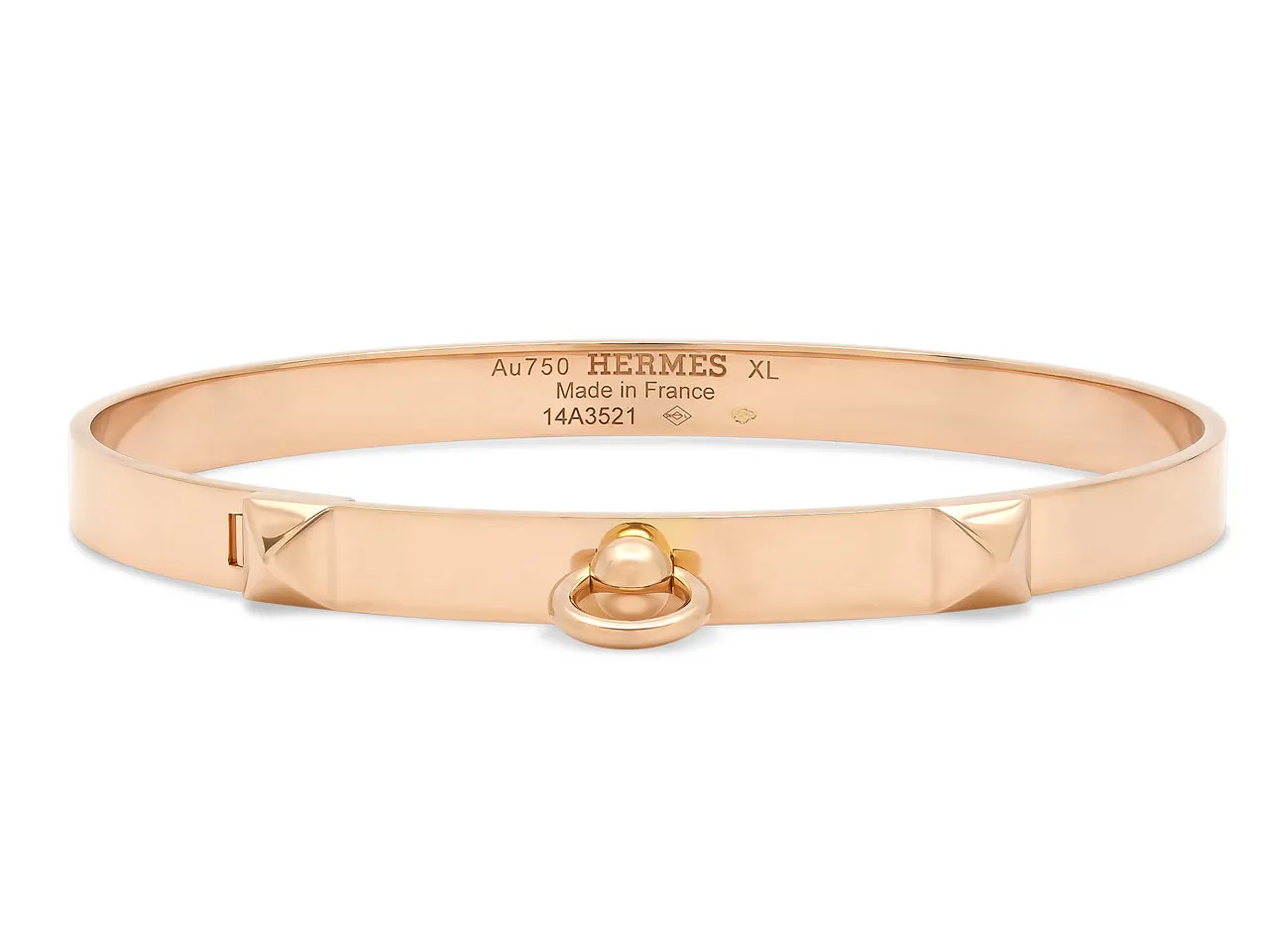 Herms 'Collier de Chien' Bracelet in 18K Rose Gold