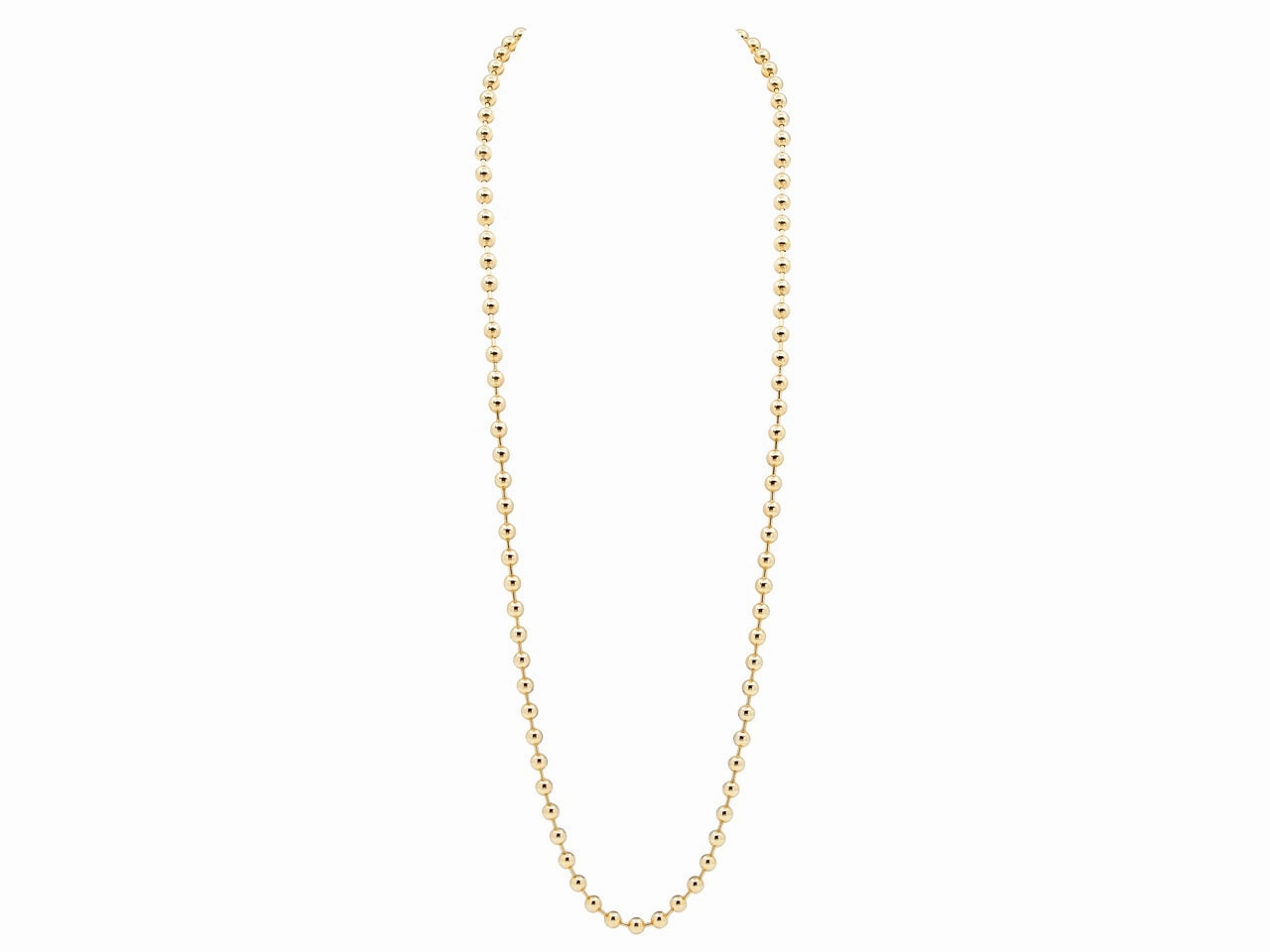 Italian Bead Necklace in 18K Yellow Gold, by Beladora
