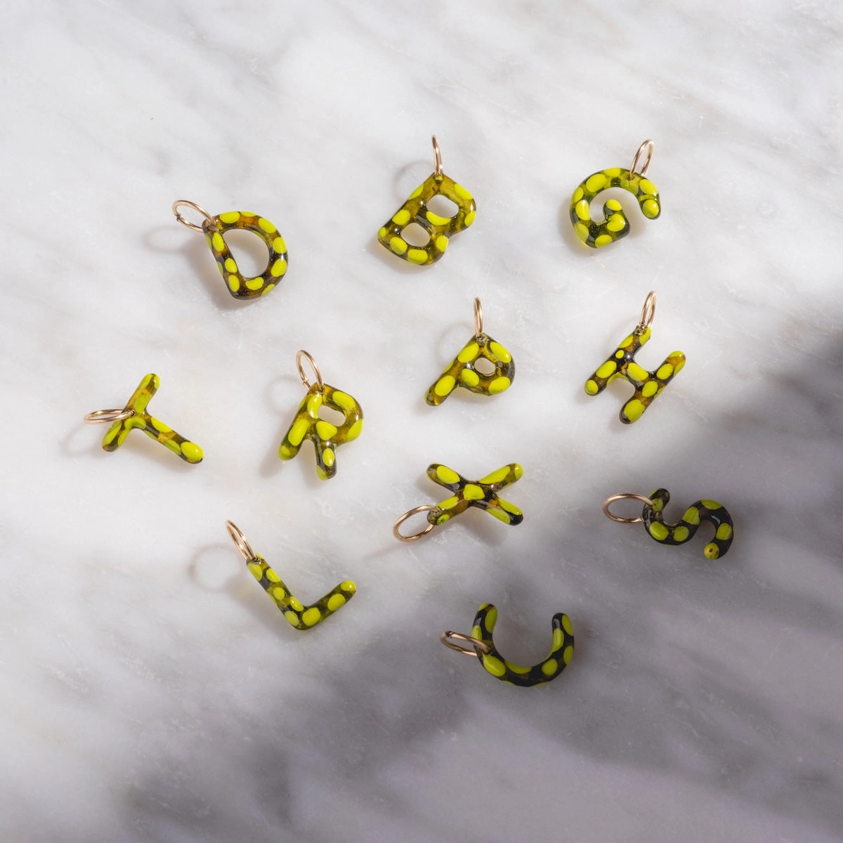 Jelly Pickle Letter Charm