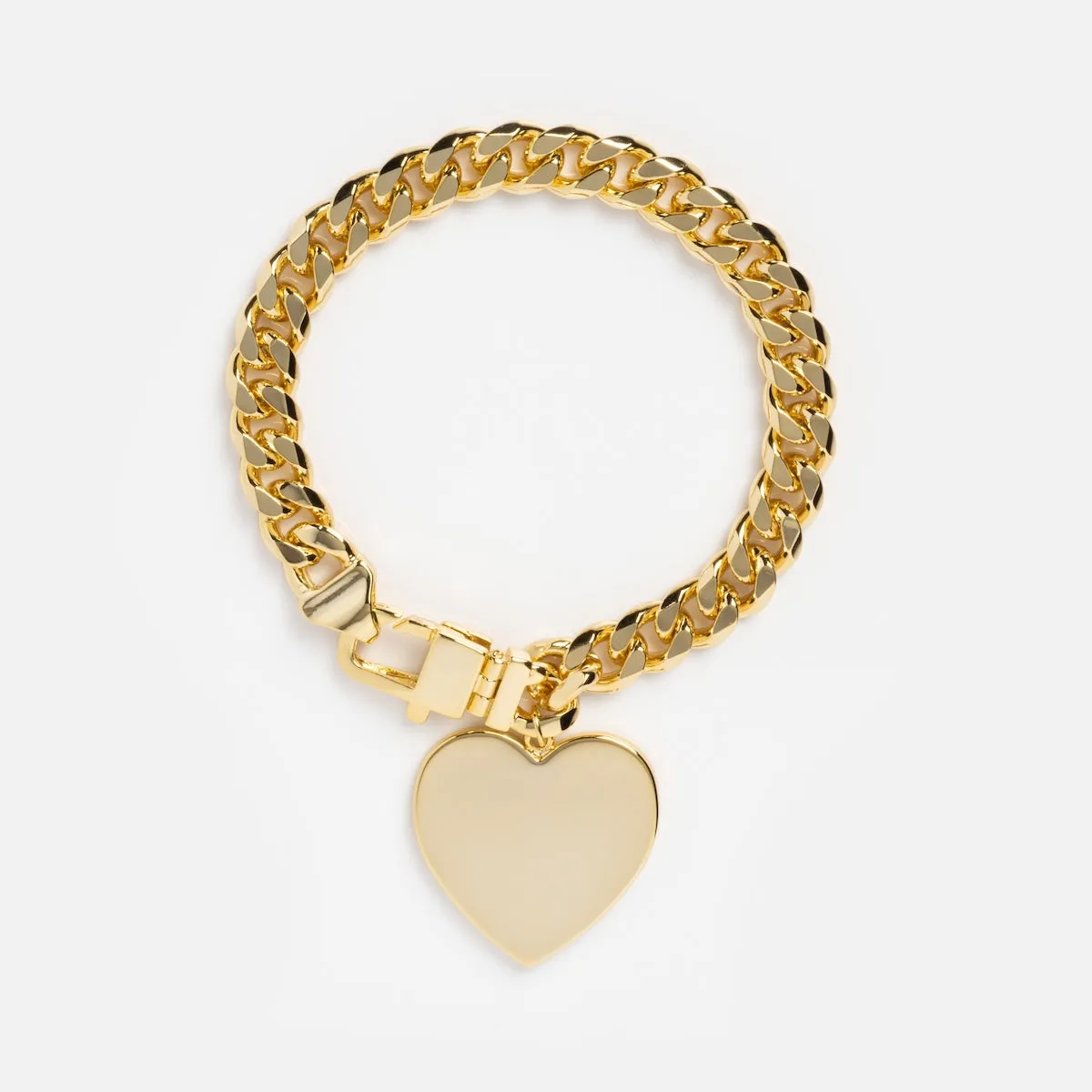 Julian XL Heart Cuban Chain Bracelet