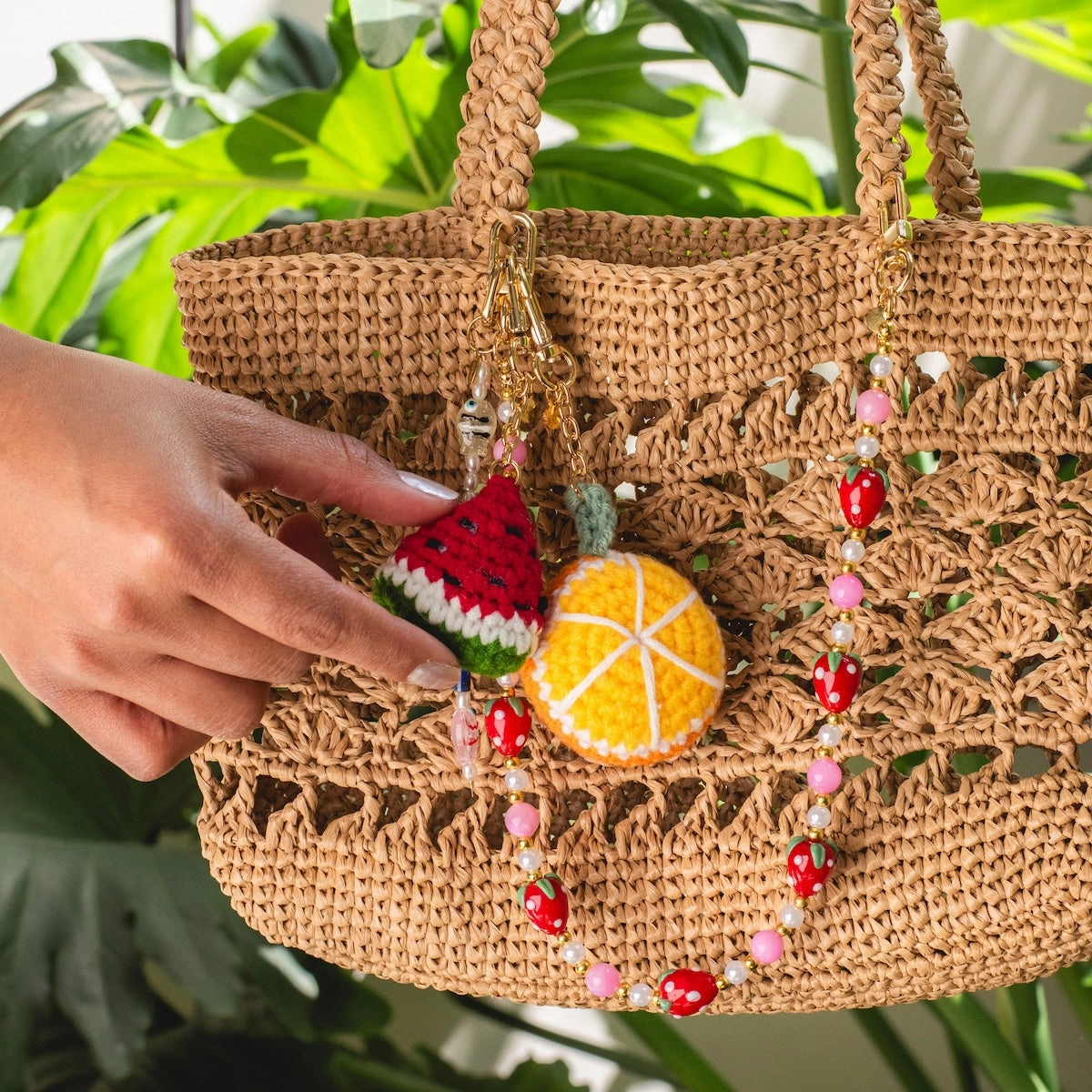 Knit Fruit Bag Charm