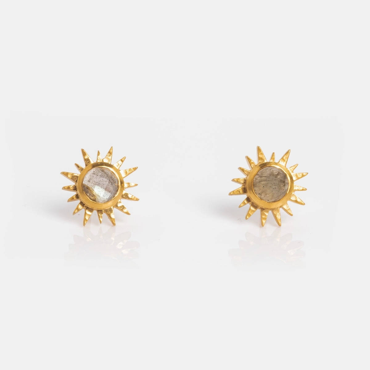 Labradorite Sunburst Stud Earring