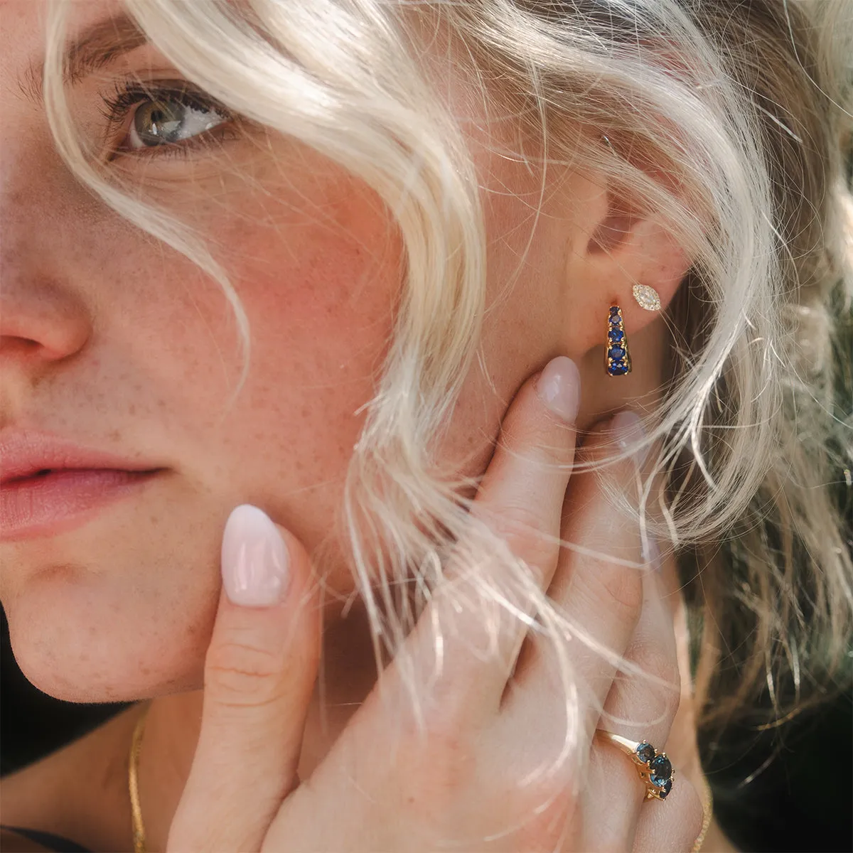 London Blue Topaz Trilogy Ring