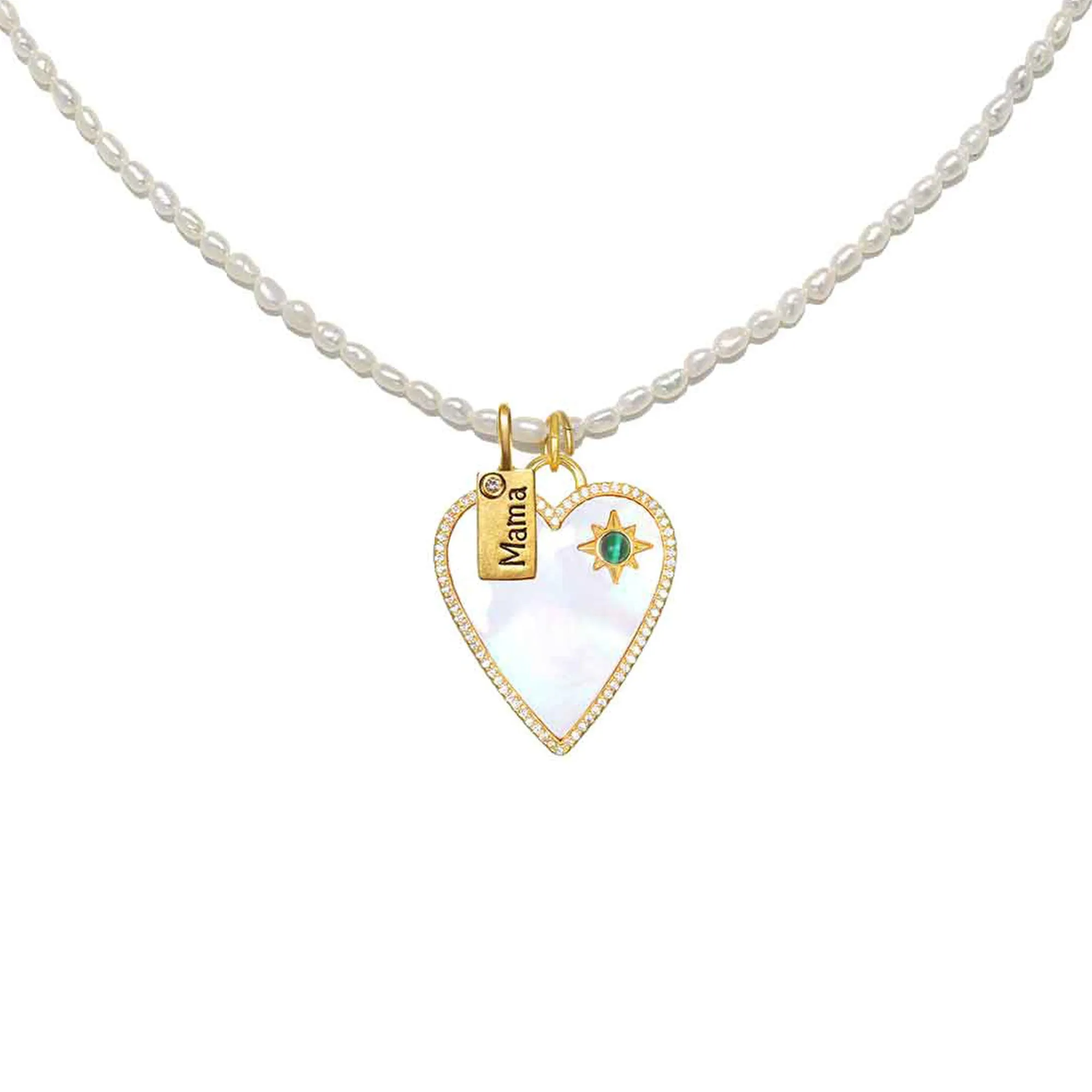 Mama's Heart Charm Necklace