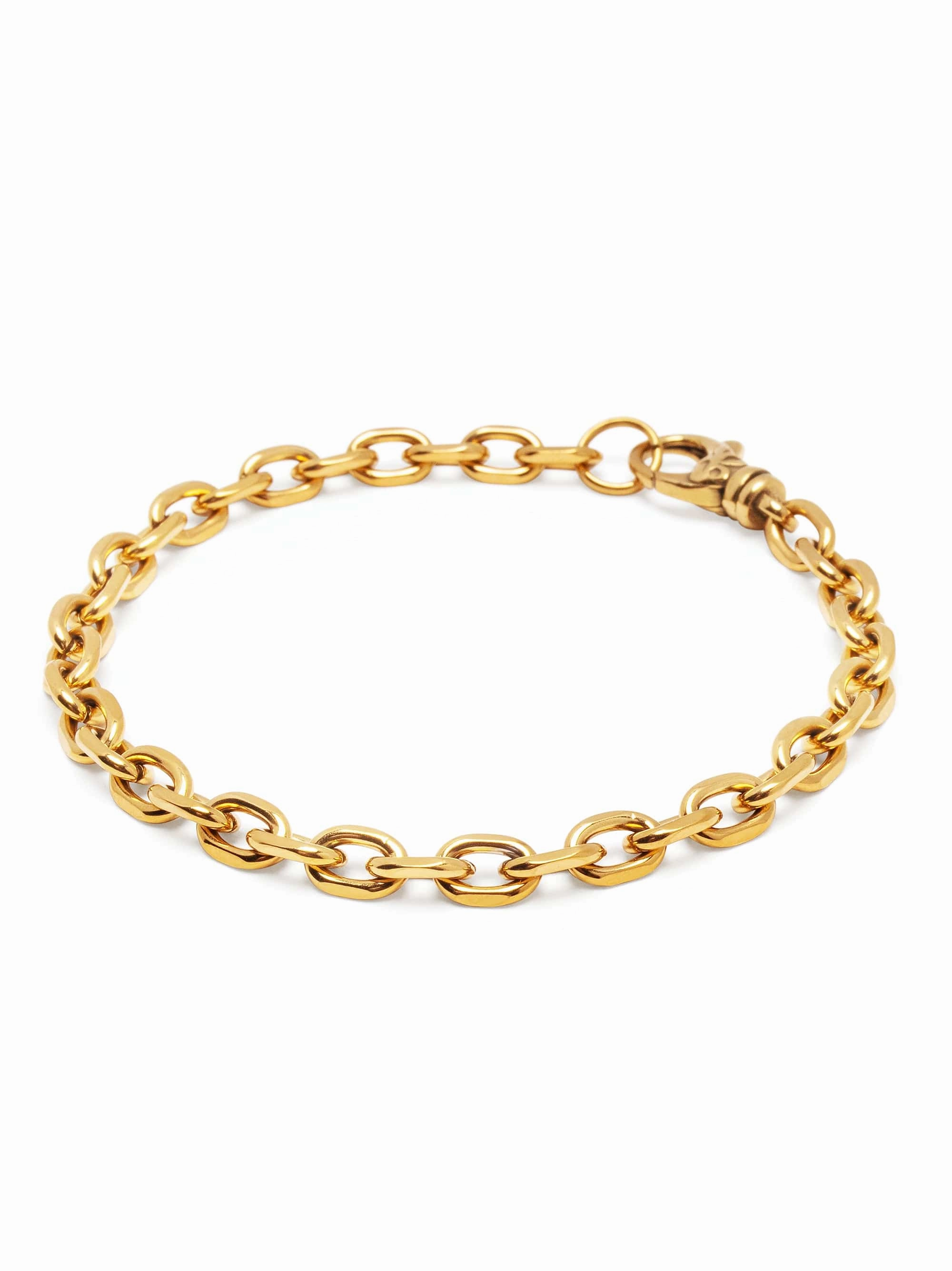 Men's Gold 4mm Cable Chain Bracelet