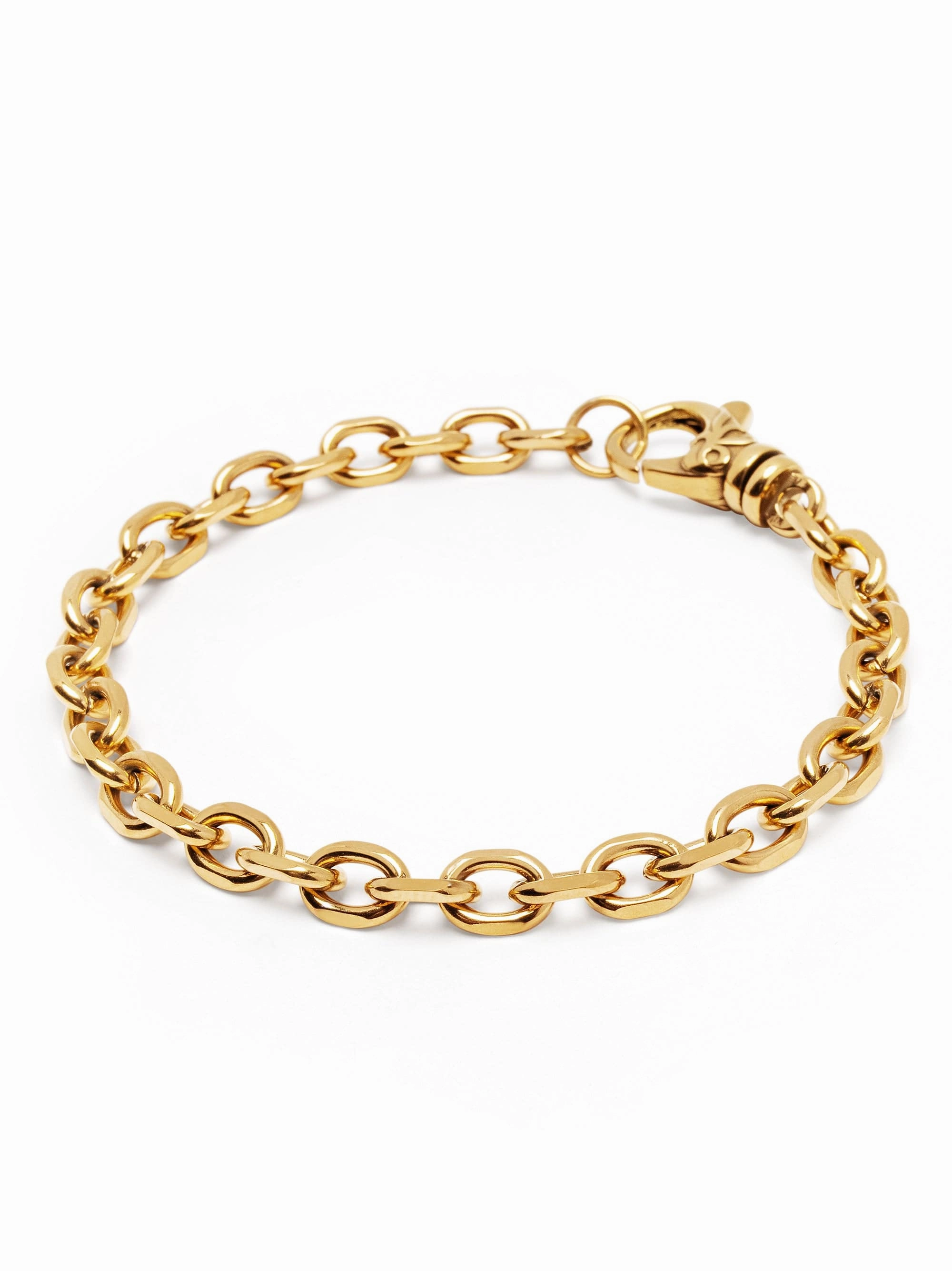 Men's Gold 6mm Cable Chain Bracelet